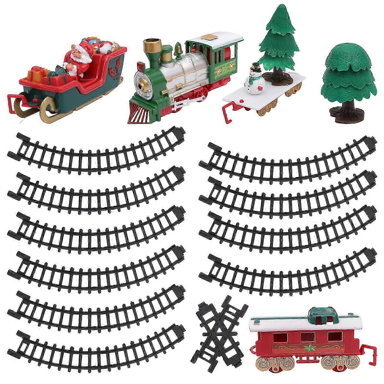 1 Set Xmas Rail Train Plaything Funny Electric Track Train Toy (Random Color)