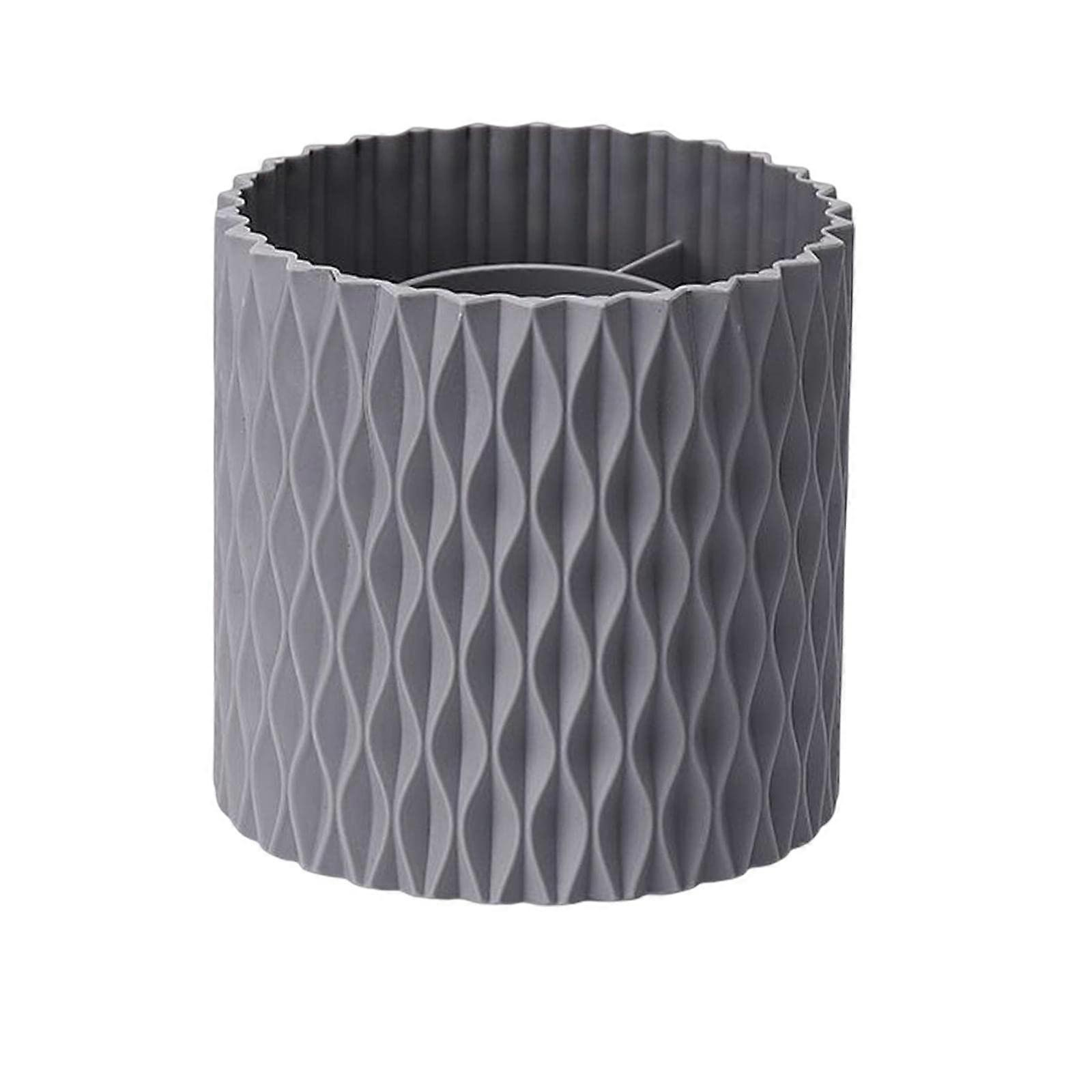 360 Degree Revolving Makeup Brush Organizing Box Grey Color, Multifunctional For Pens, Eyeliner, Pencils And Paint Brushes