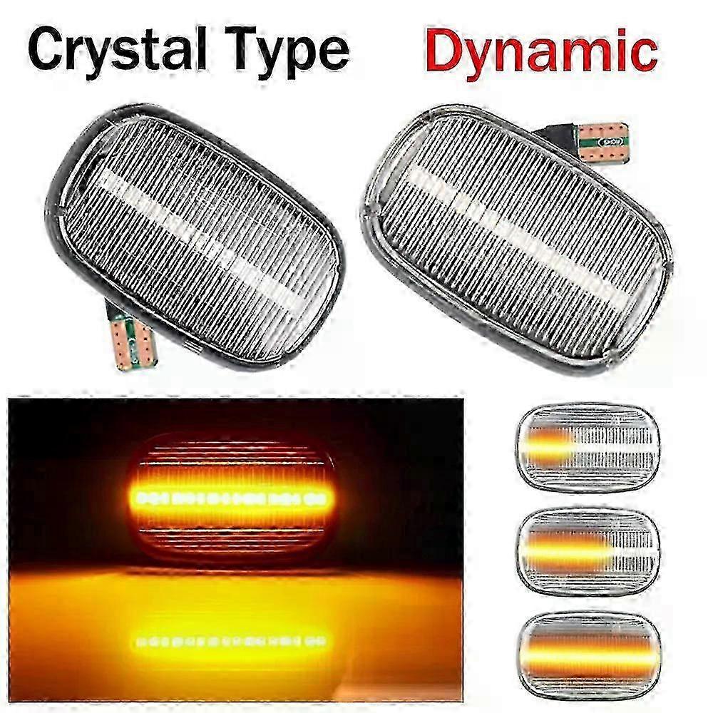 2pcs Dynamic Led Side Marker Flowing Turn Signal Light Panel Lamp F...