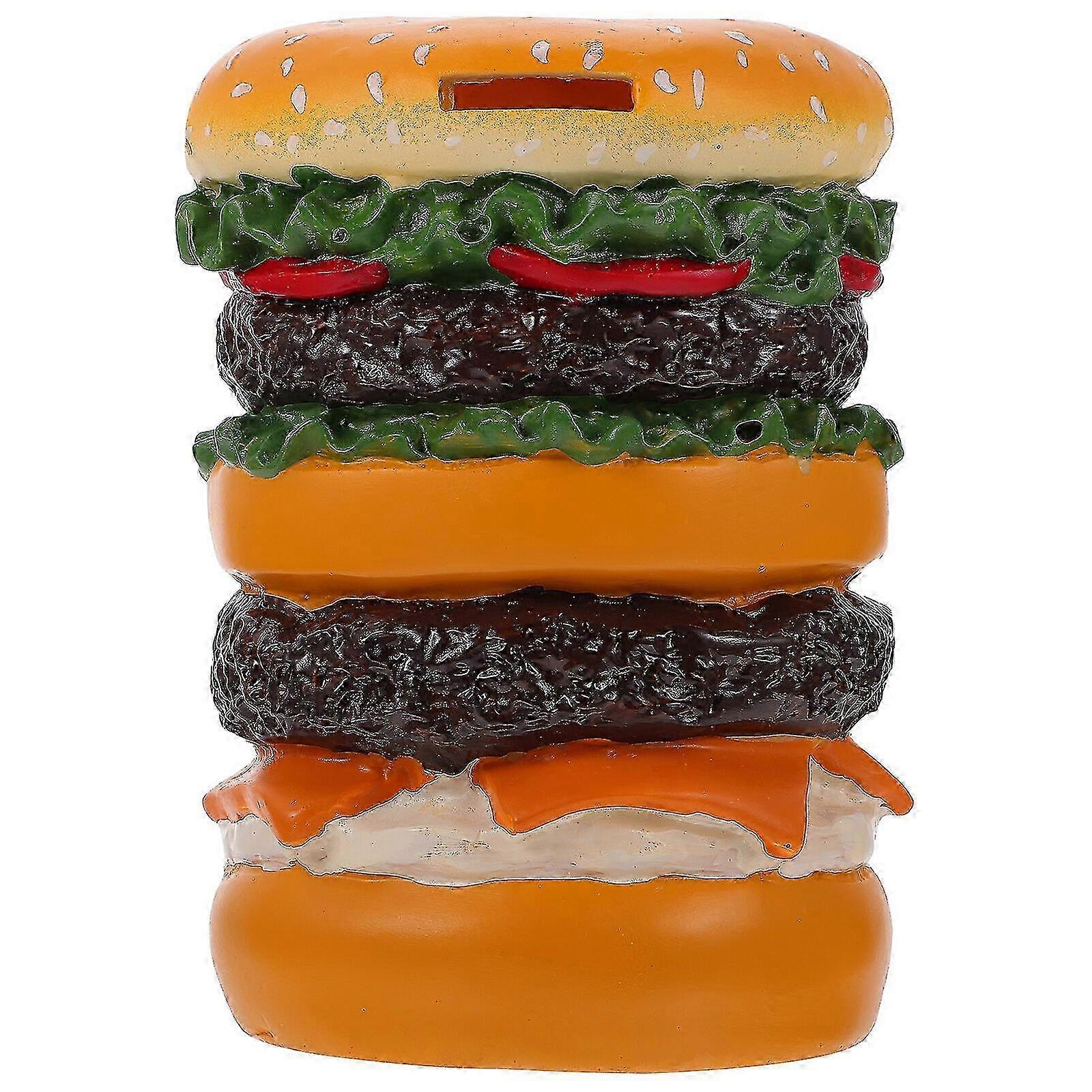 1pc Creative Burger Piggy Bank Pretty Change Jar Practical Burger C...