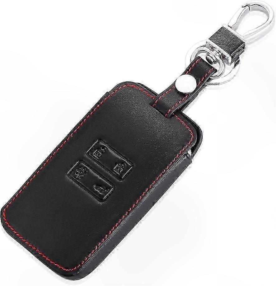 Red Leather Key Cover for Car Remote with 4 Buttons - Protective Case Accessory