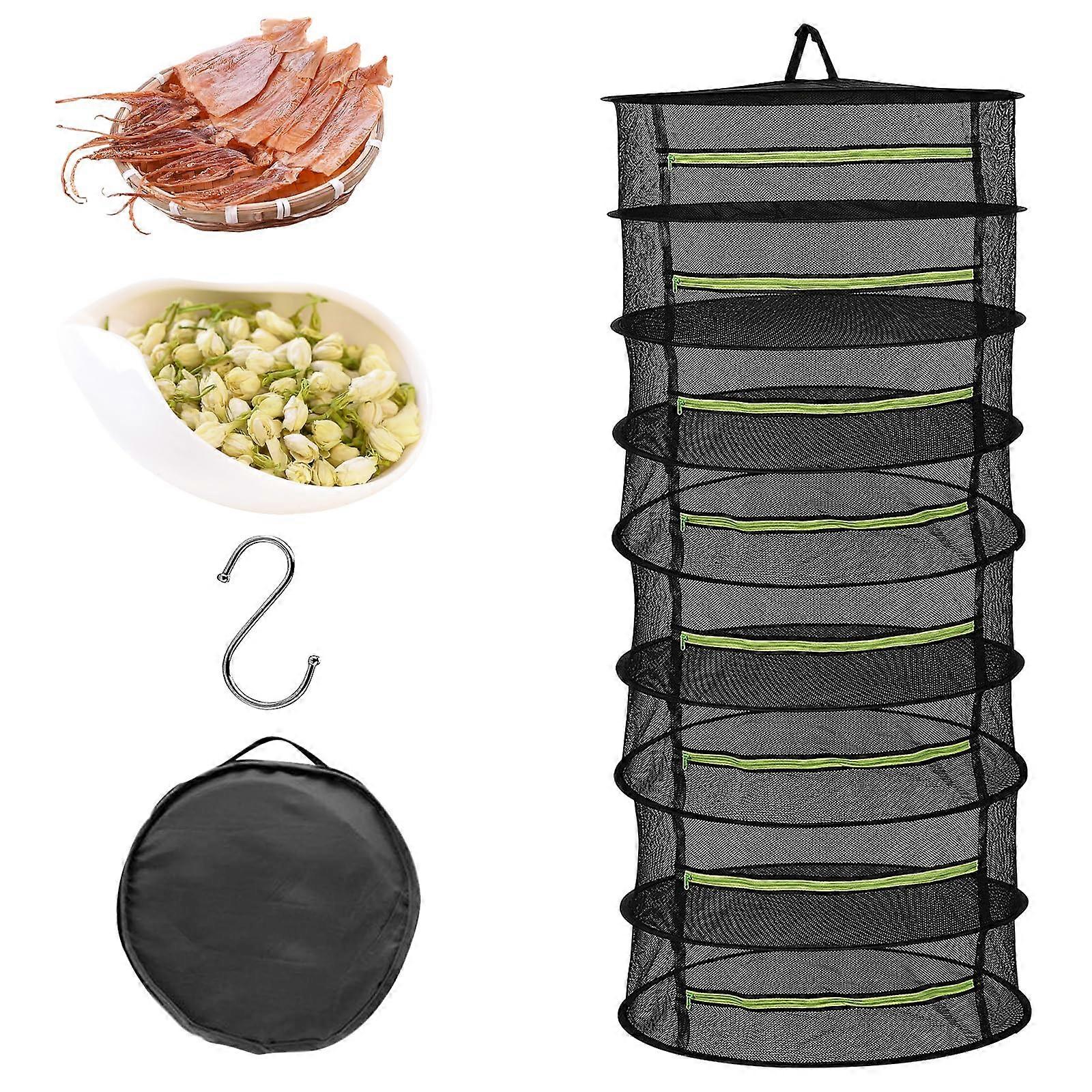Herb Drying Rack Net 8Layer Mesh For Herbs, Seeds, Veggies, Fruits Hanging Drying Rack, Efficient Airflow