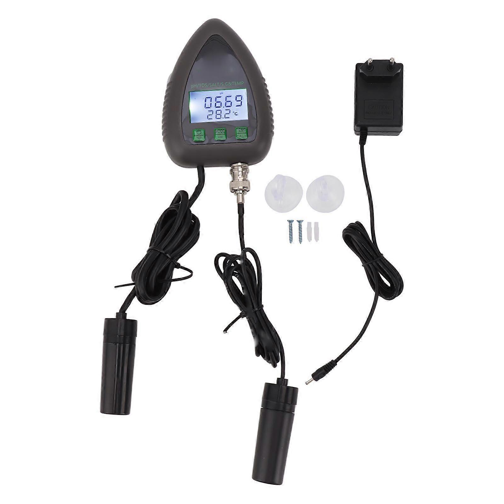 9951W Water Quality Meter 5 in 1 Multi WiFi Continuous PH TDS SALT SG TEMP Online Water Quality Tester for Tuya APP EU Plug 230V