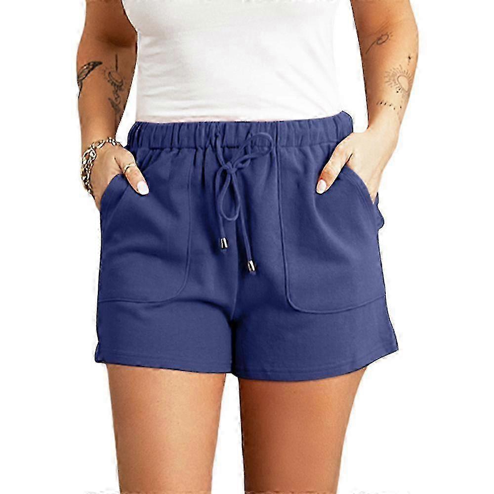 Elastic Waist Shorts for Women Casual Summer Drawstring Pure Color Shorts Solid Lightweight Comfy Beach Short Pants 2025