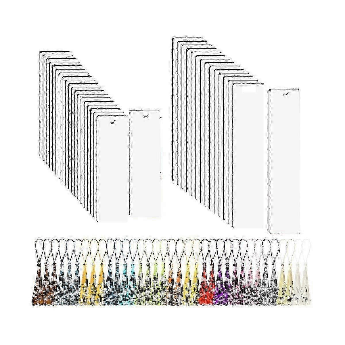 35pcs Sublimation Bookmark Blank Heat Transfer Mdf Bookmarks Diy Bo...