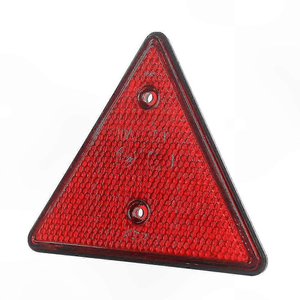 2-Pack Red Reflector Triangles for Trailers, Screw-Fixed Reflective Safety Signs