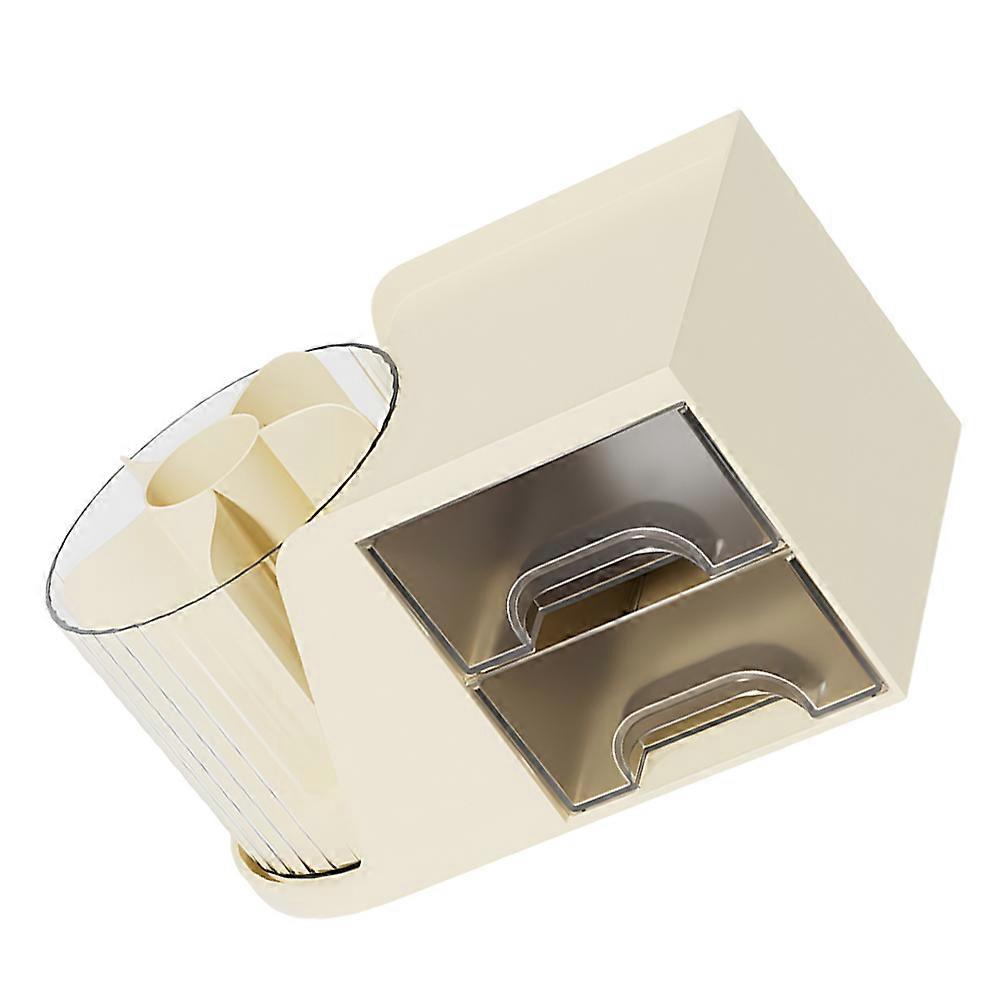 Drawer Organizer Storage 1Pcs Rectangular Light Yellow PP And PET For Desk Tidiness