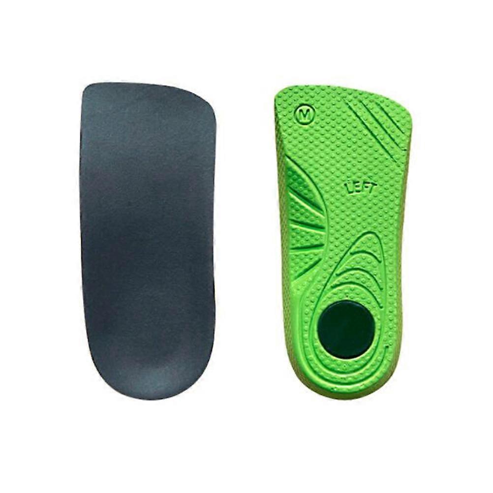 Unisex Shock Absorbing Eva Insoles Breathable Half Pad Correction Inserts For Arch Support And Green