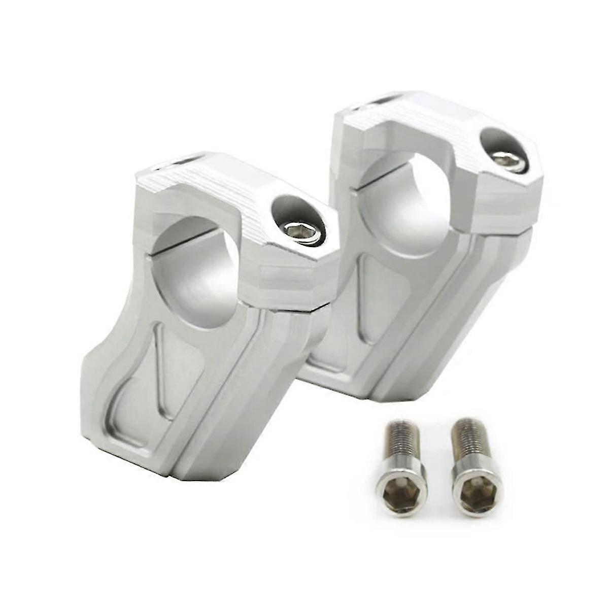 Motorcycle Handlebar Riser Mount Extension Clamps for Silver