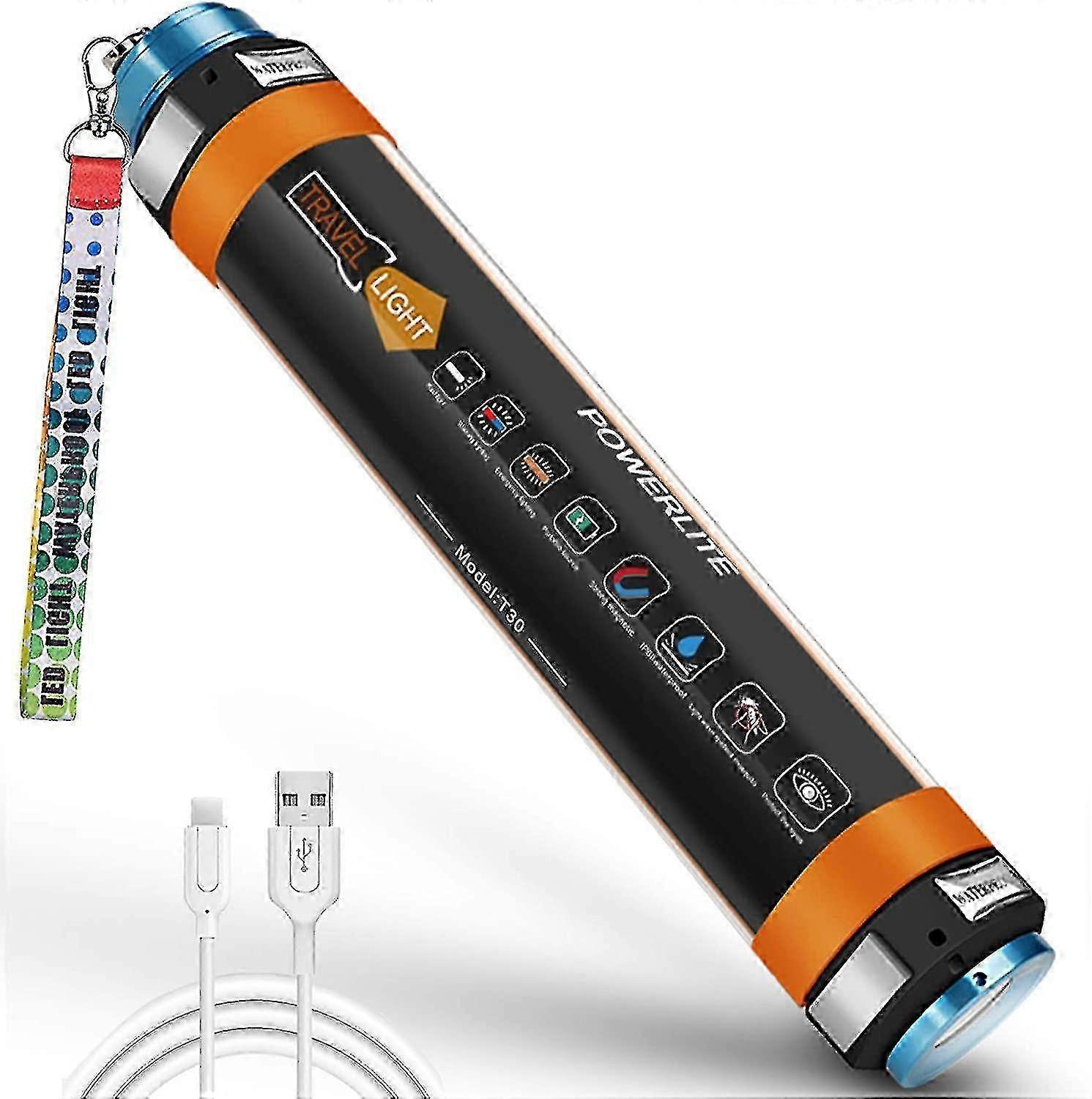 2025 USB Rechargeable Ip68 Waterproof LED Camp Light Emergency Camp Portable Lantern Flashlight Multi-Fun