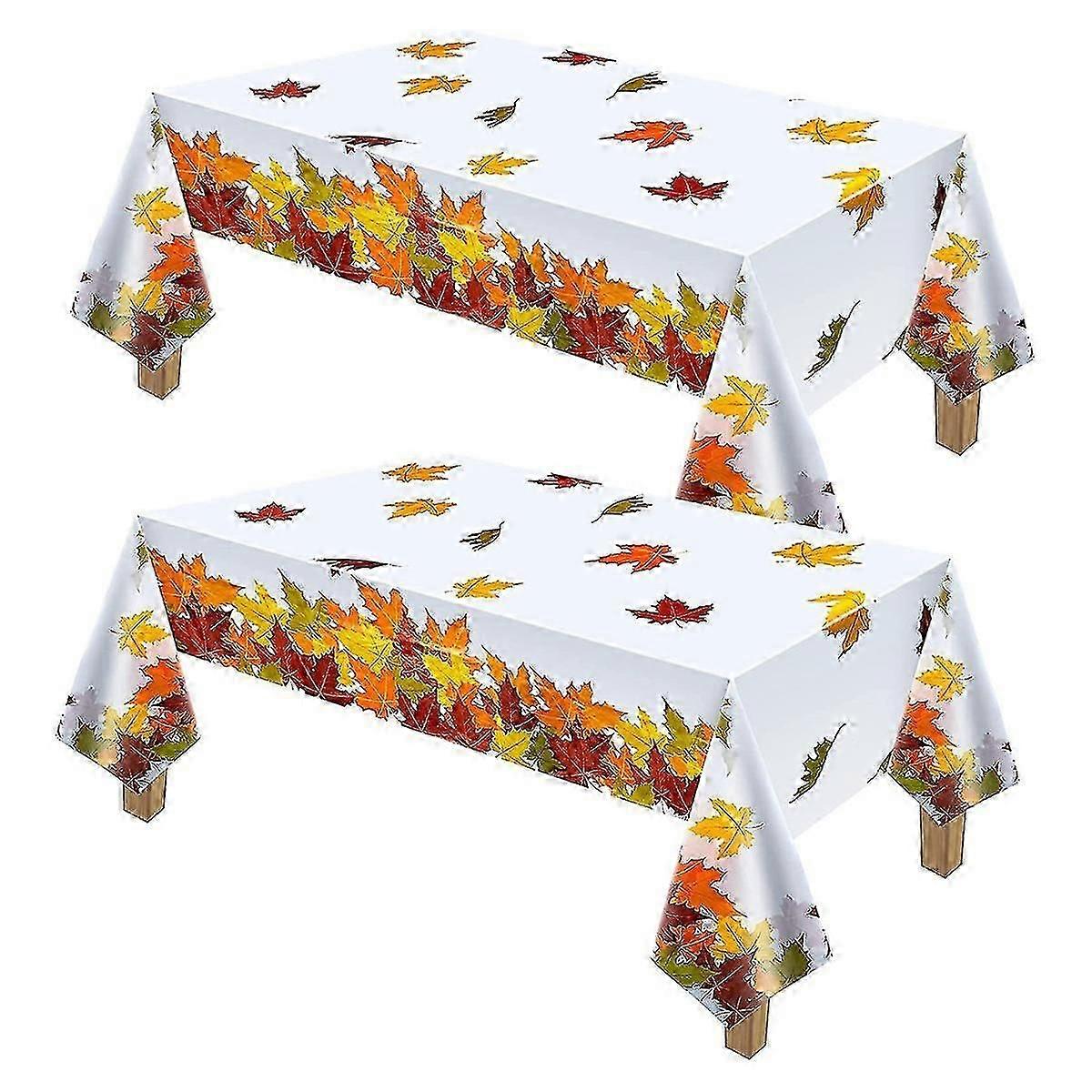 Thanksgiving Autumn Leaf Tablecloth Autumn Maple Leaf Tablecloth Waterproof Rectangular Plastic Tab (haoyi