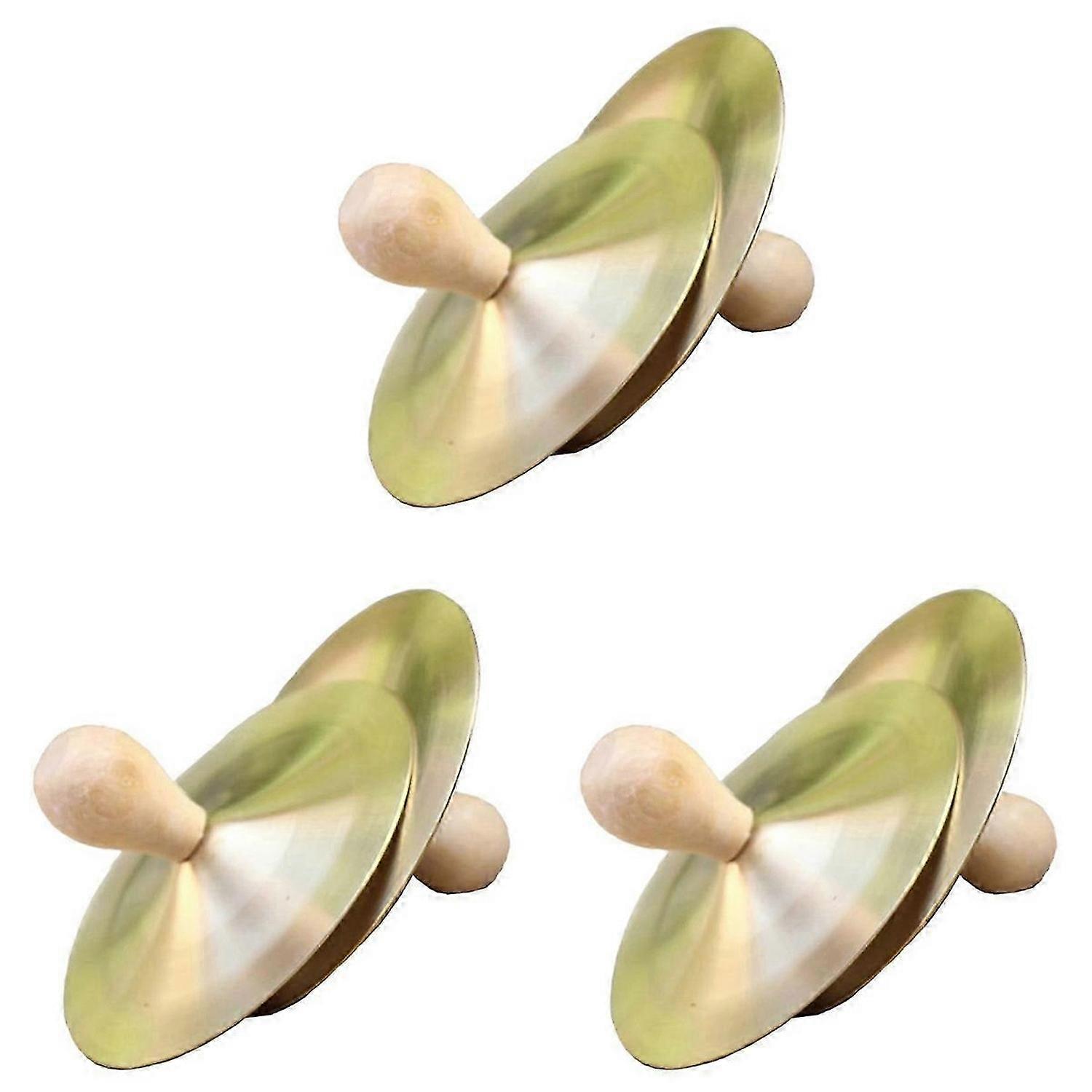 1Pair Brass Cymbals with Knobs for Dancer Party Percussion Instrument