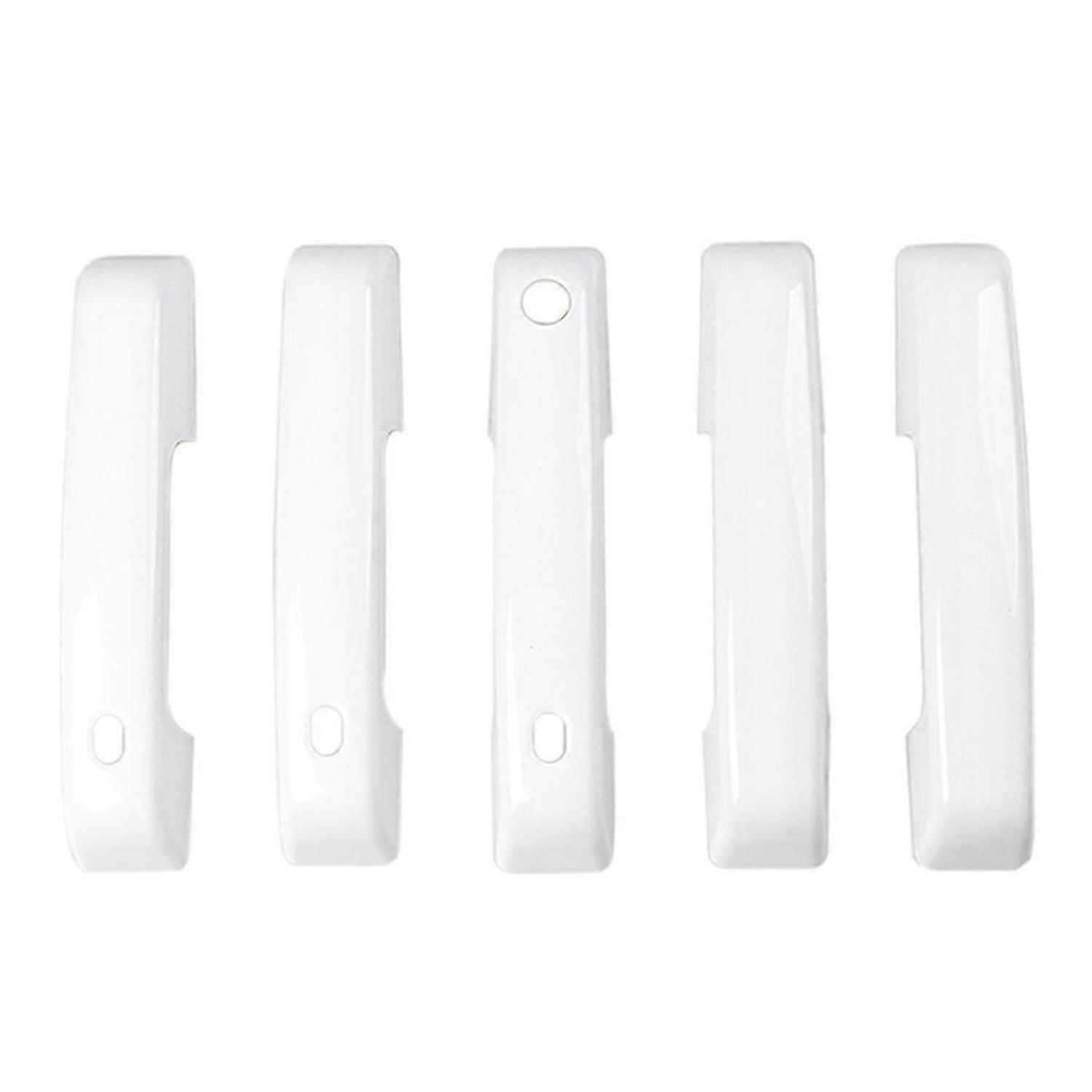 Car Door Handle Protector Handle Cover Trim for 2021-2024 Accessories White with Smart Switch Hole