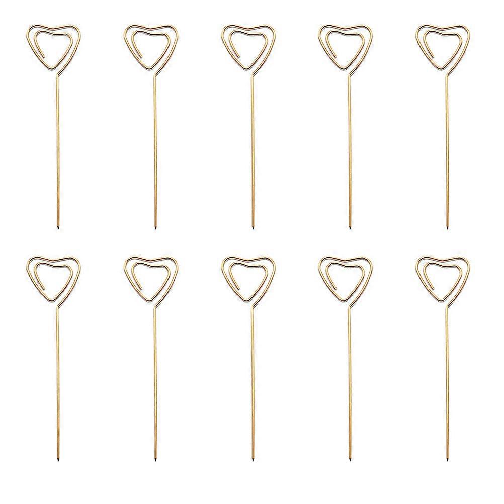 Decorative Heart Cocktail Stick Stainless Steel Pick for 10Pcs Usage