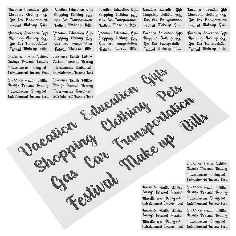 Classifying Budget Sticker Budget Label for Portable Use 36Sets Self-Adhesive