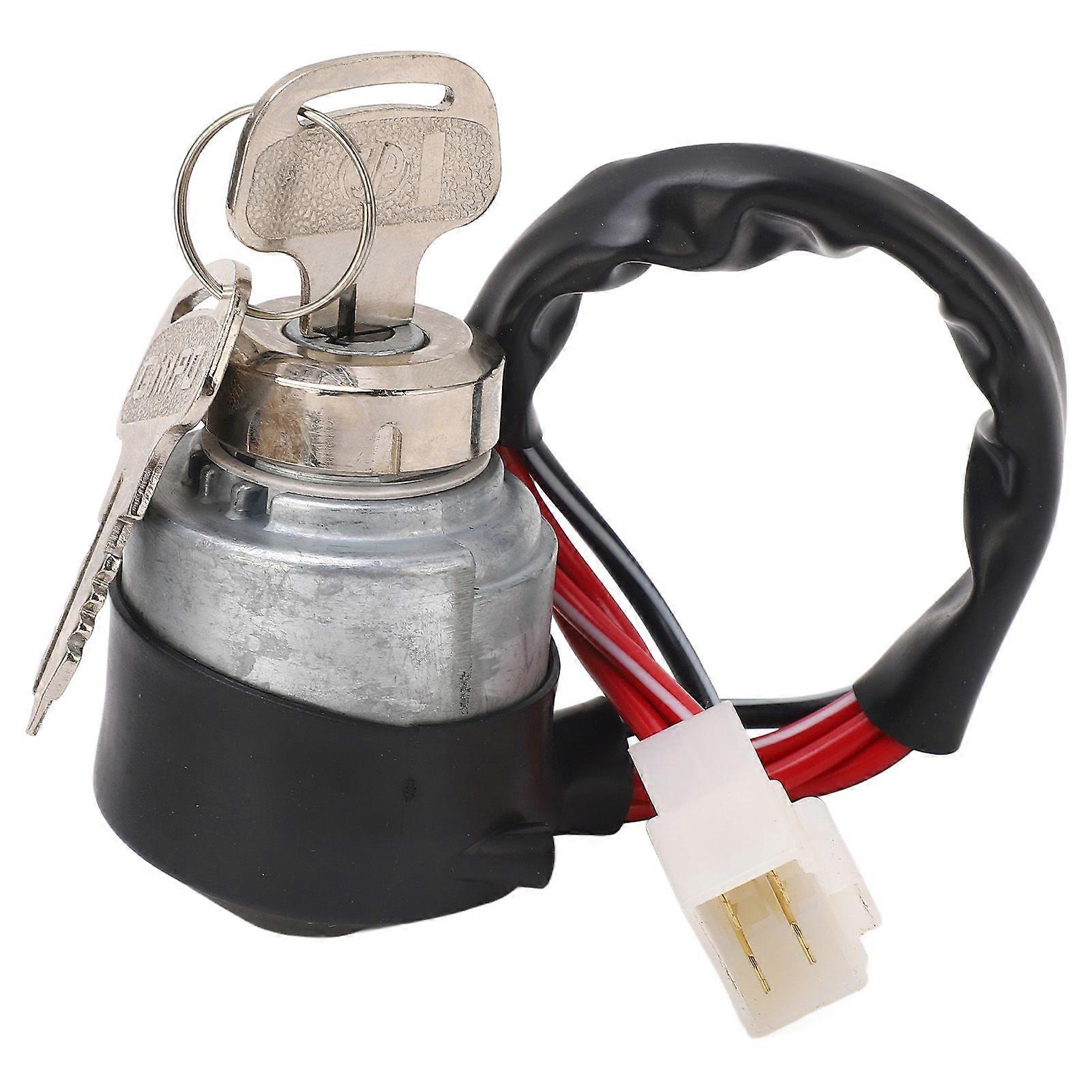 Tractor Ignition Switch 5220041210 Aluminium Alloy Ignition Key Switch Assembly Replacement for Kubota M6800 M7040 M7060 M8200 M8540