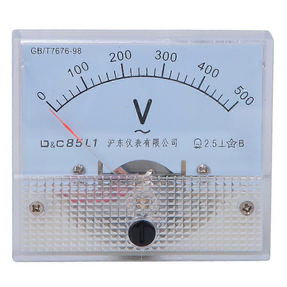 AC Pointer Voltmeter 0-500V Scale Range Voltage Test Meter Detector Panel Meters