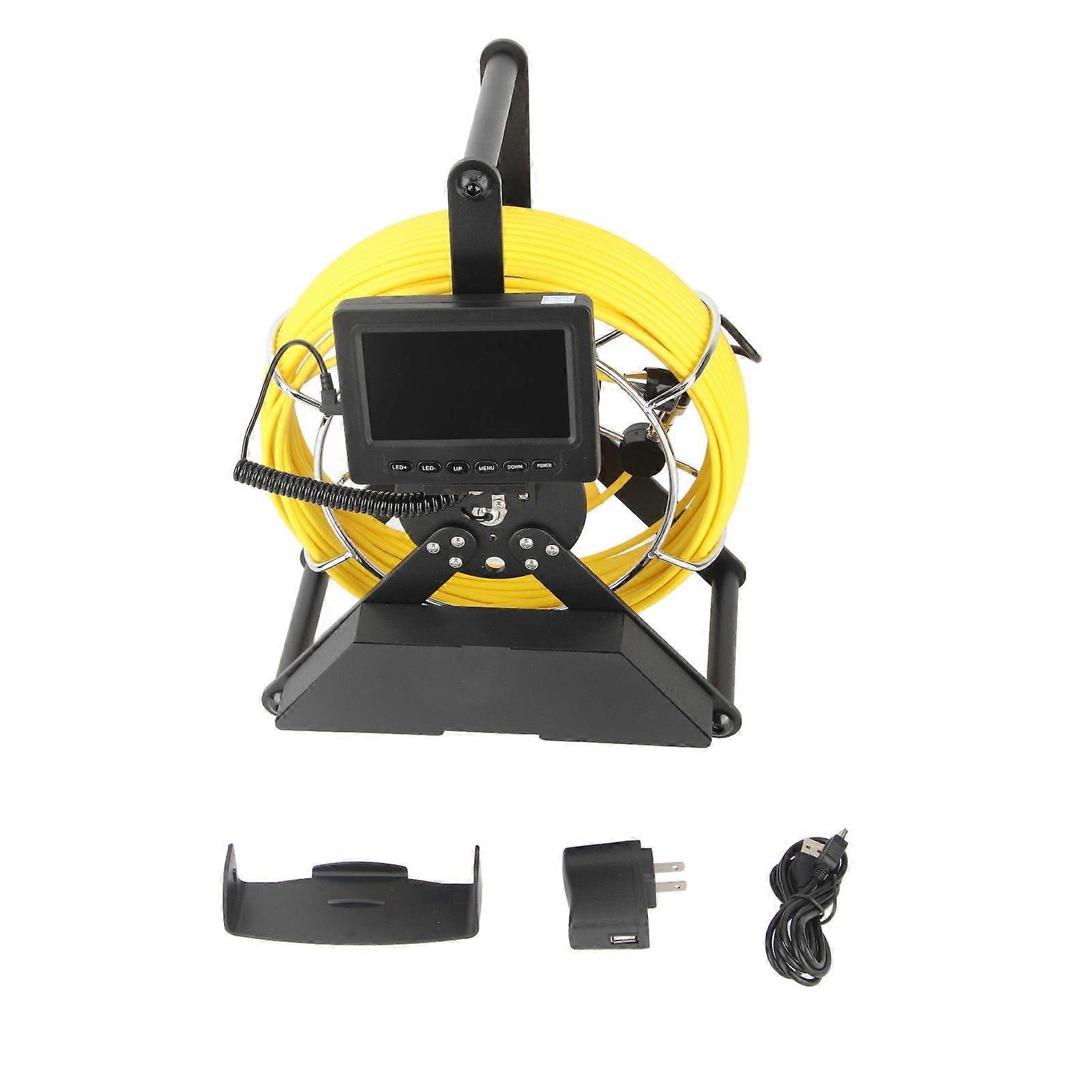 Sewer Inspection Camera 4.3in Plumbing Pipe Snake Cam Endoscope Chimney Inspection Equipment 20meter