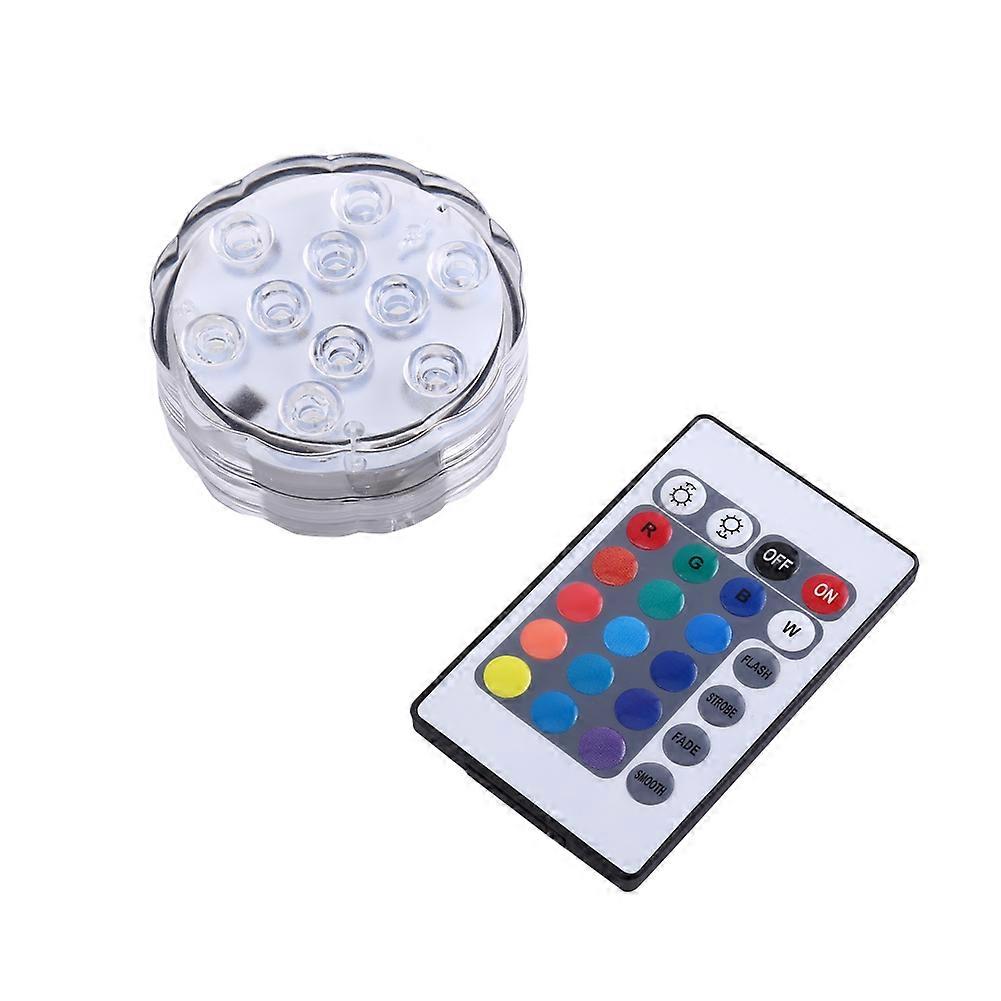 Lampe décorative étanche à 10 LED RVB colorées avec télécommande pour aquarium
