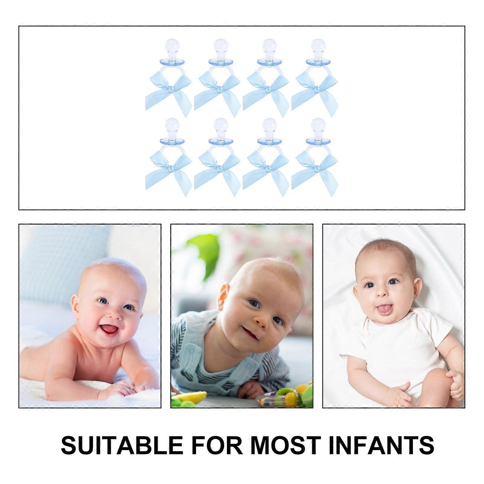 Baby Shower Pacifiers with Bow for Game Prizes 20Pcs Pacifiers
