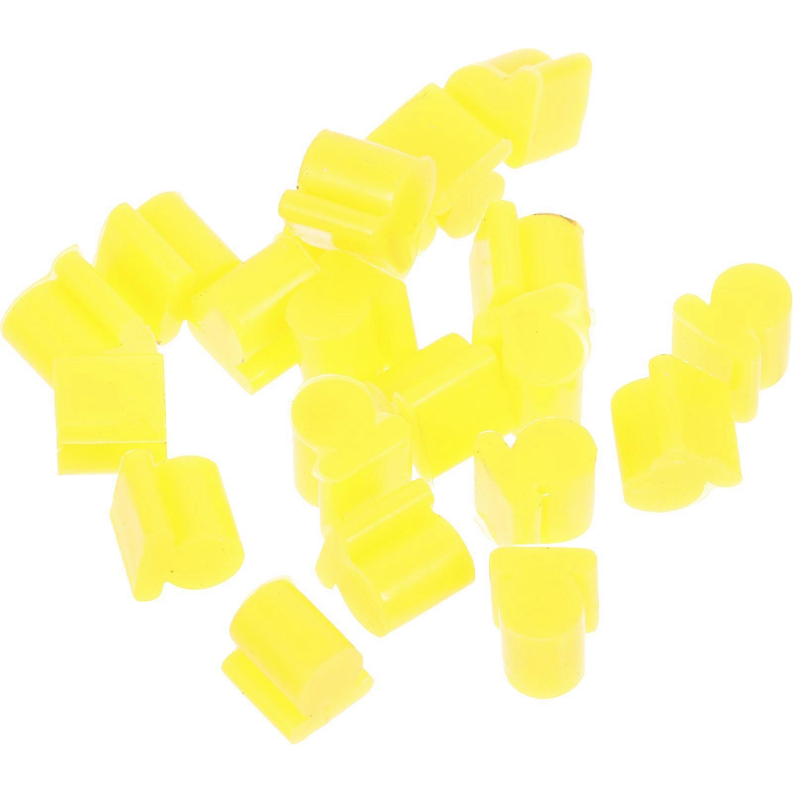 Mute Pad for Musical Instruments Suitable for Musicians Yellow Silicone Protect Instrument Strings 20Pcs