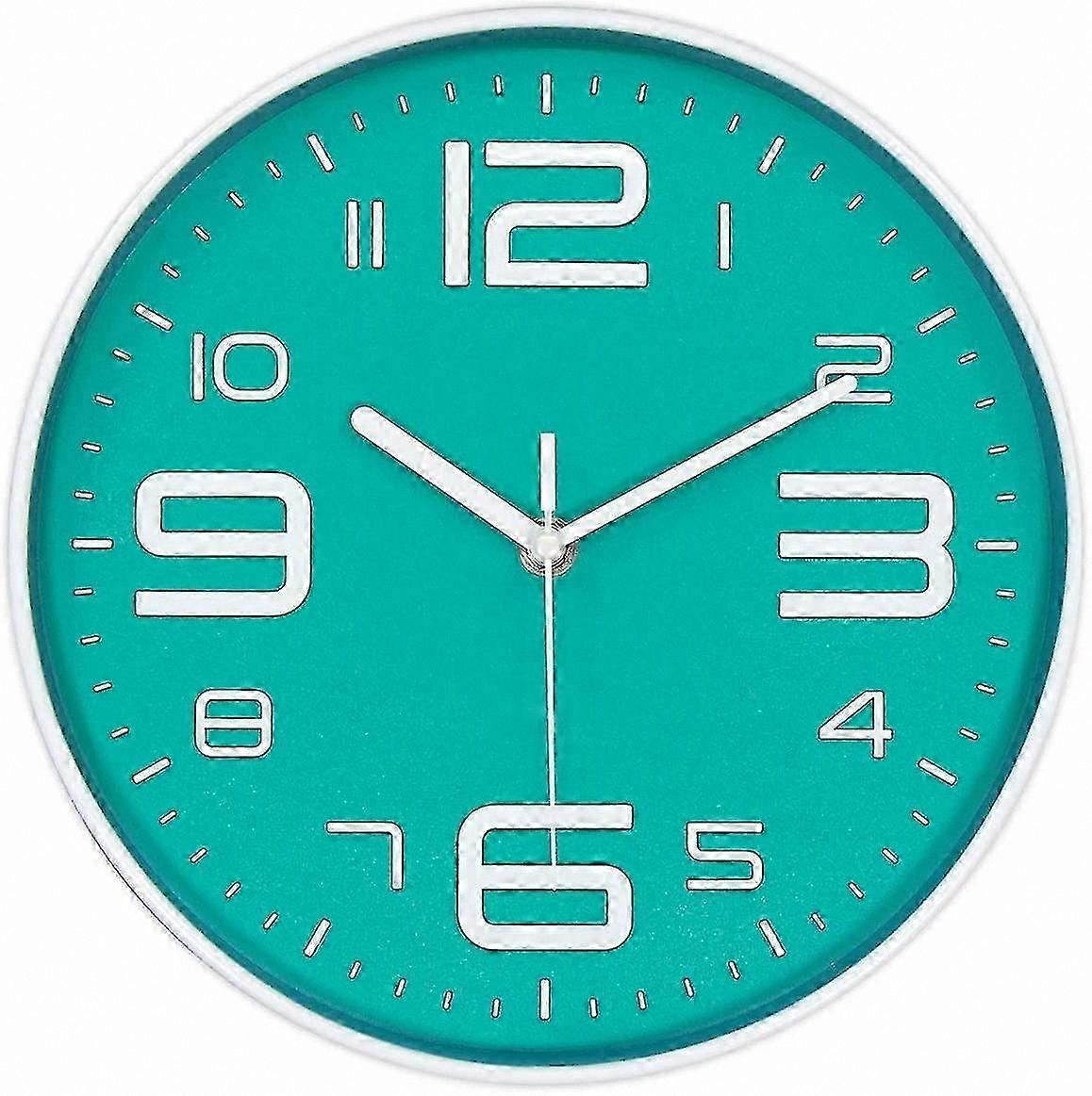 3D Numerical Wall Clock, 12 Inch Silent Quartz Analog Battery Powered for Indoor Decor