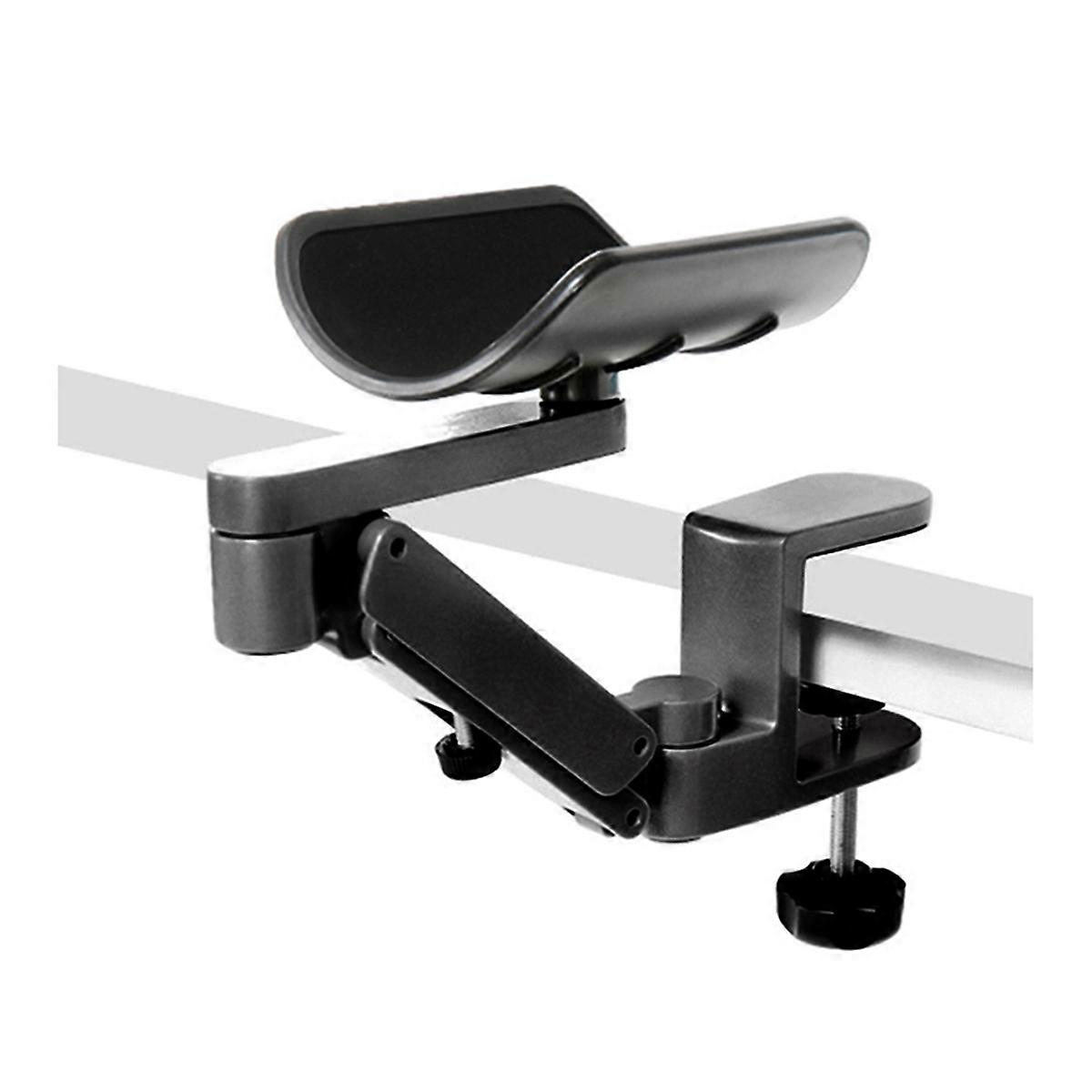 Metal Adjustable Arm Rest Wrist Support Extended Mouse Pad Black