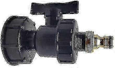 Ibc Adapter, S60x6 Ibc Tank Fittings - Barbed Hose Outlet (s60 X 6 + Valve + 3/4" Fitting)