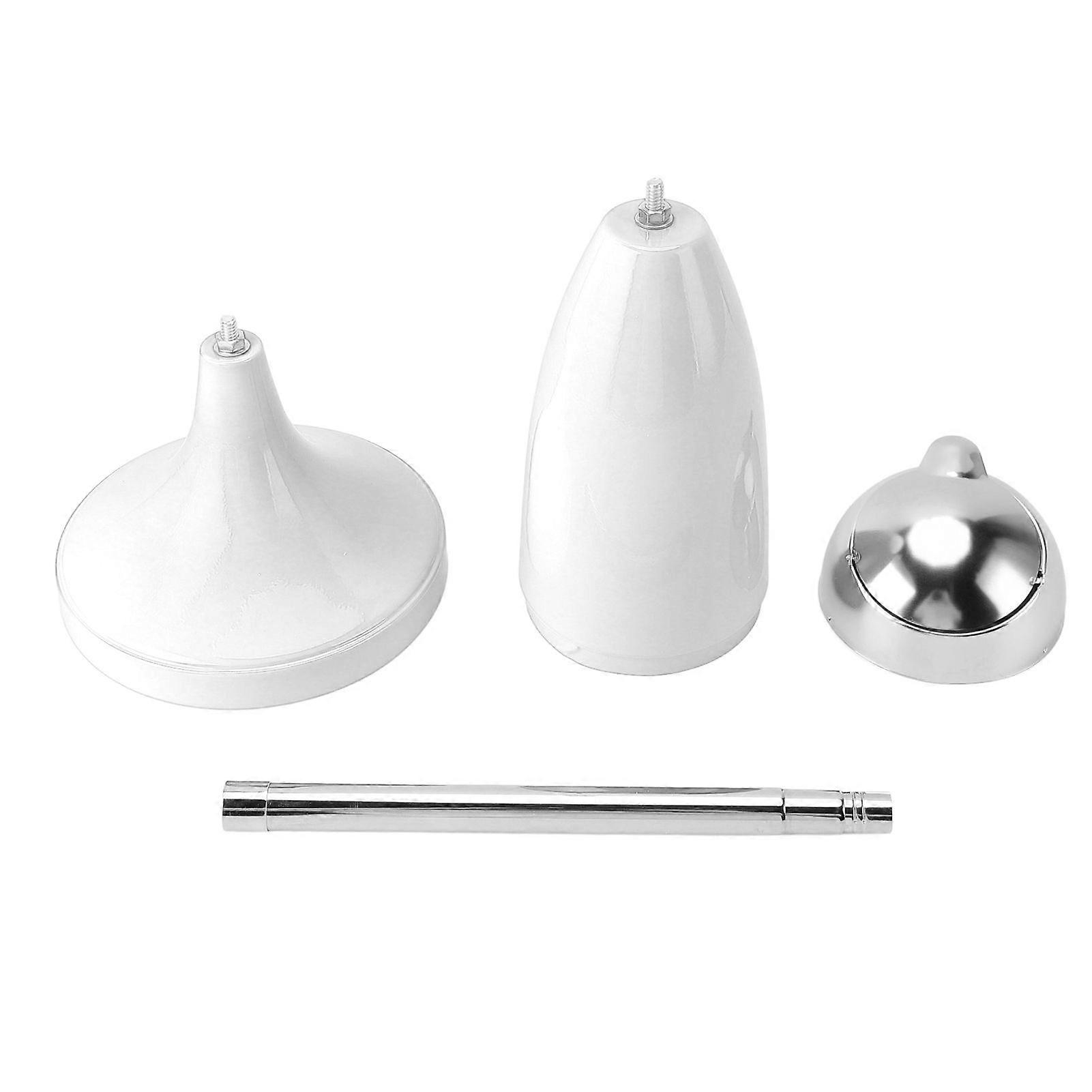 Outdoor Standing Ashtray with Lid Large Capacity Self Cleaning Detachable Adjustable Height Floor Standing Ash Tray for Home Patio White