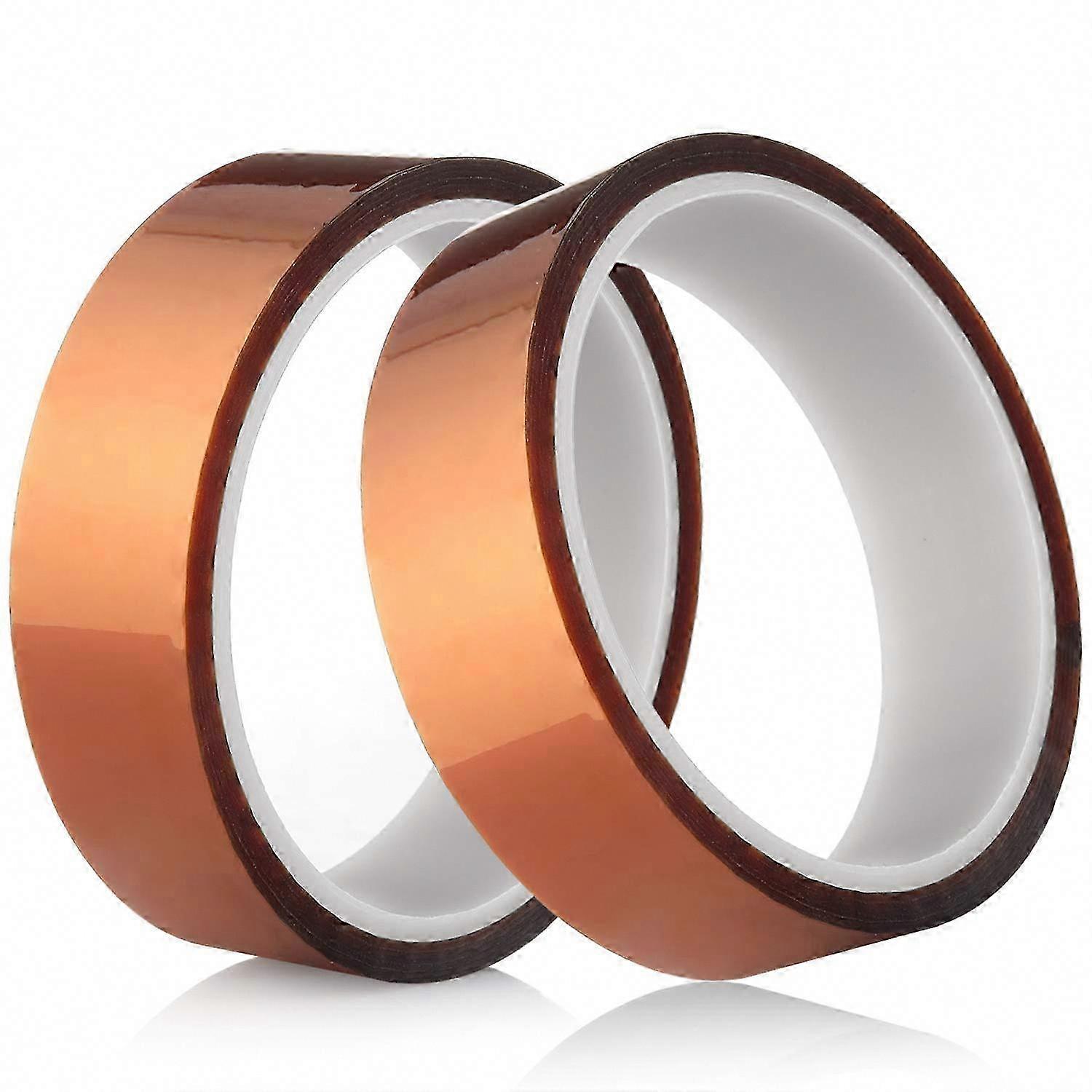 2 Rolls 25mm High Temp PET Tape for Masking, Welding, Electrical Insulation