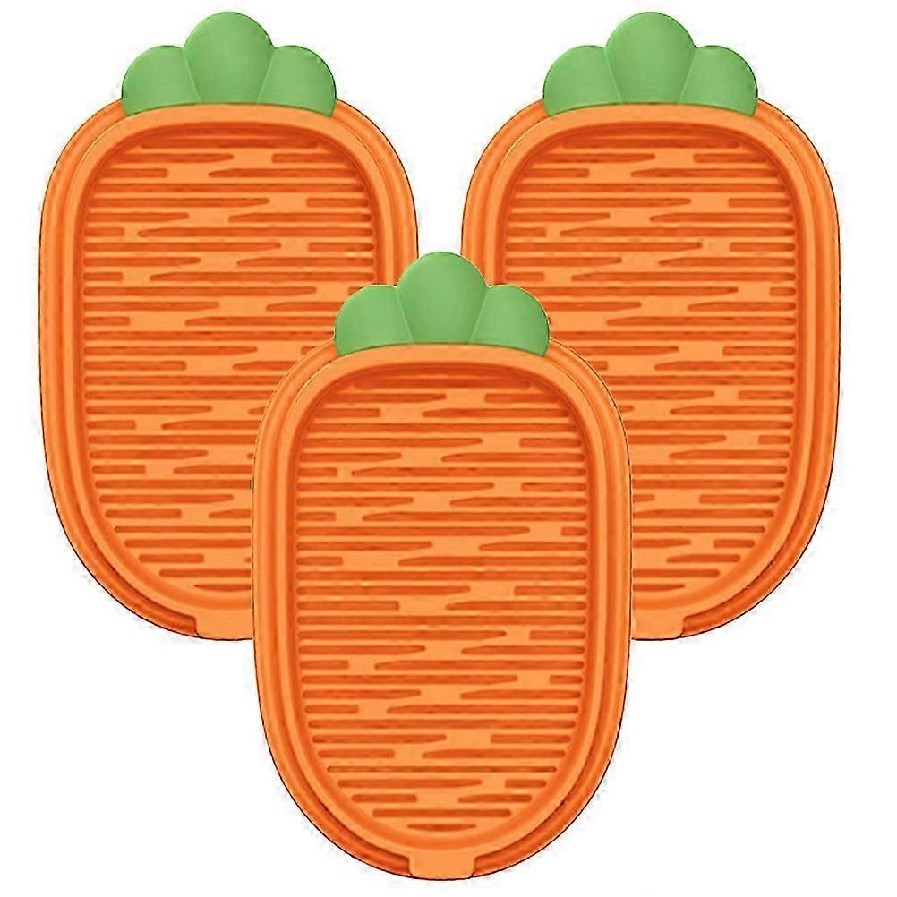 Cat Grass Cultivation Box Household Use Pp Orange Double Layer Separate Design 3Set