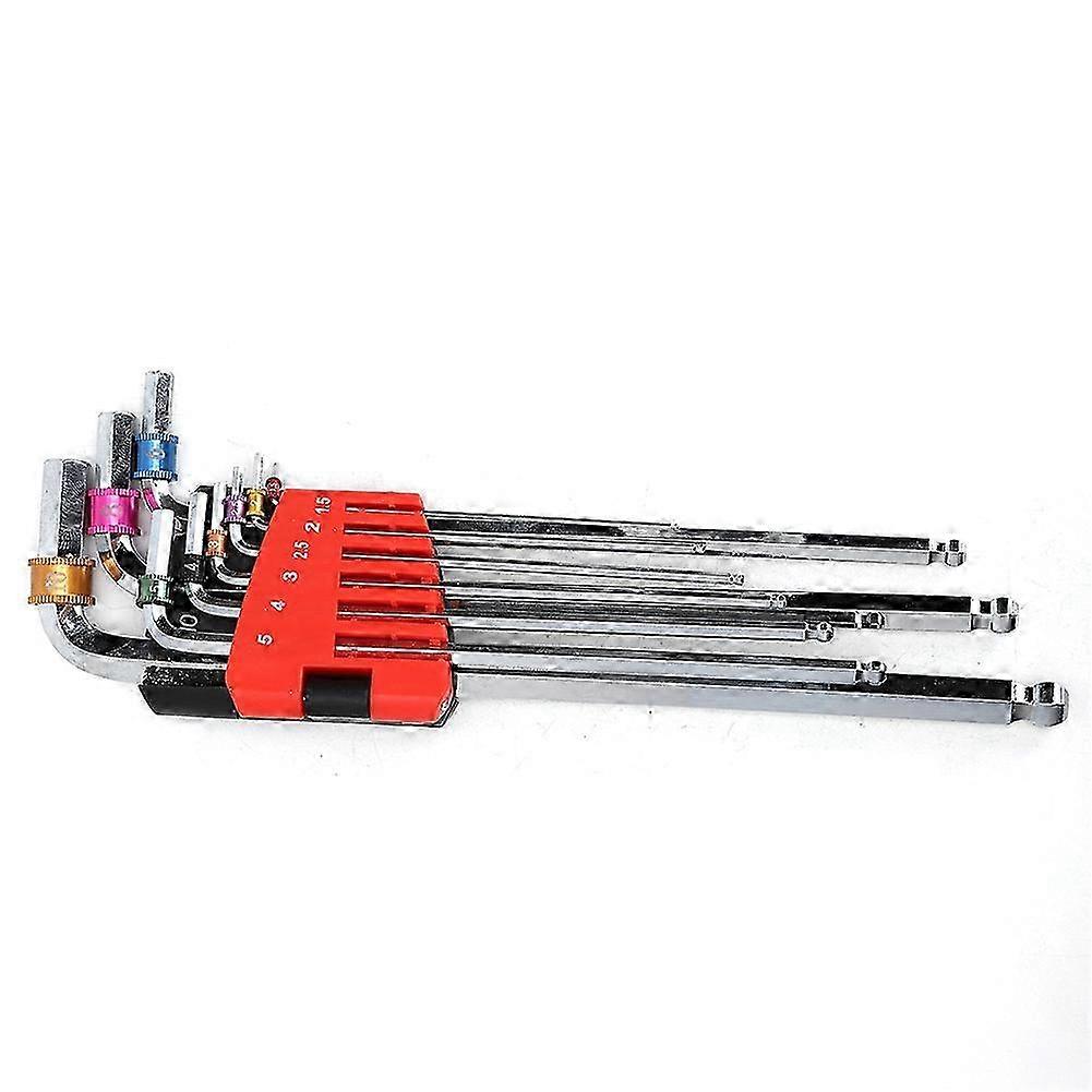 9Pcs CR-V L-Shape Hex Socket Wrench Hand Repair Tools Mid-Length/Lengthen Type 2025