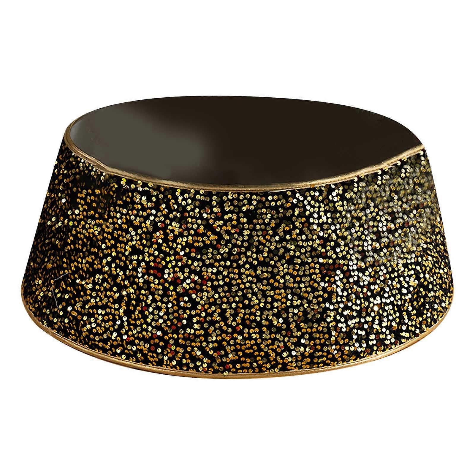 Christmas Tree Collar 23.8" Sequin Base Cover Foldable Round Xmas Tree Ring for Artificial Trees Party Decorations