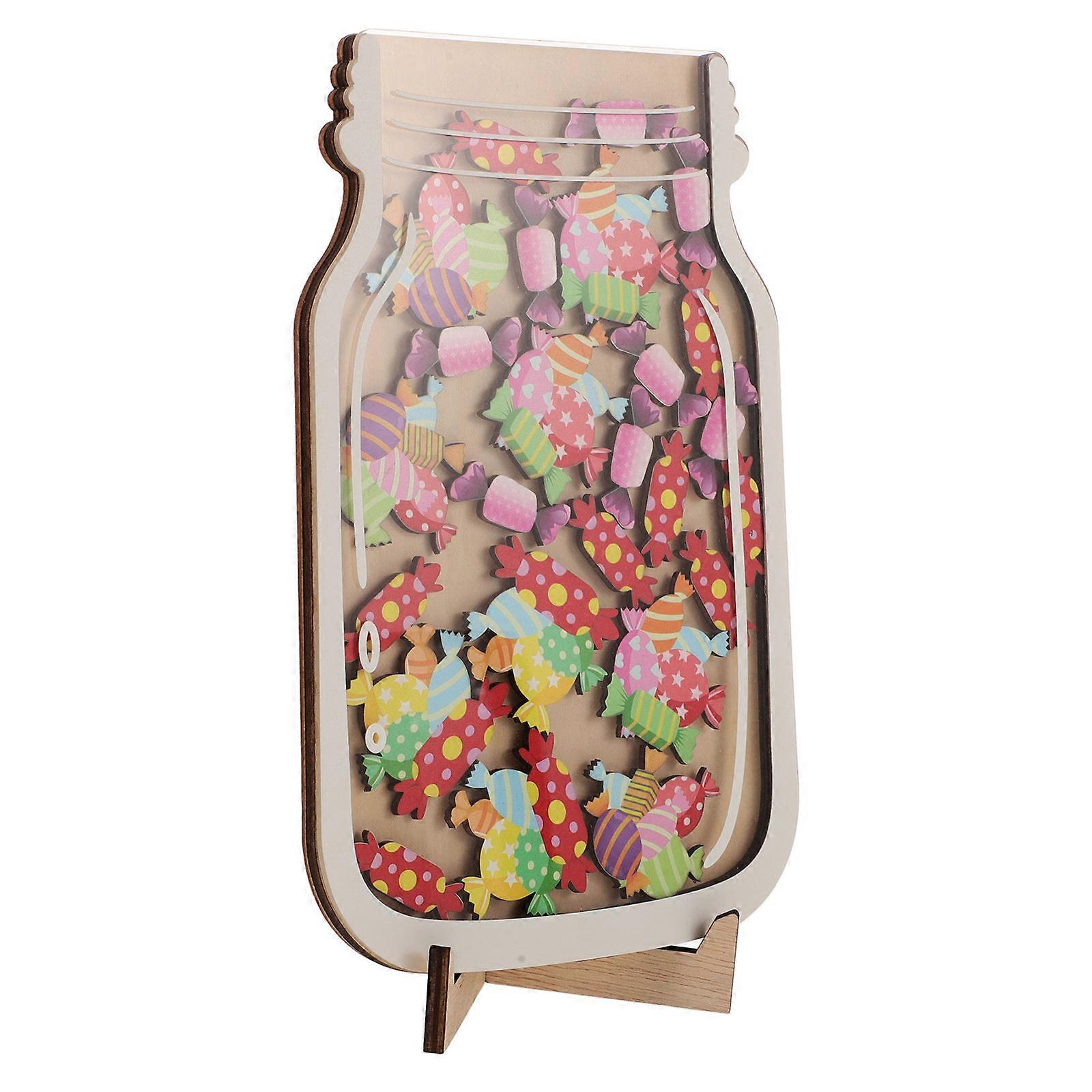 Wood Classroom Reward Jar for Sticker Chart 2Pcs Behavior Management