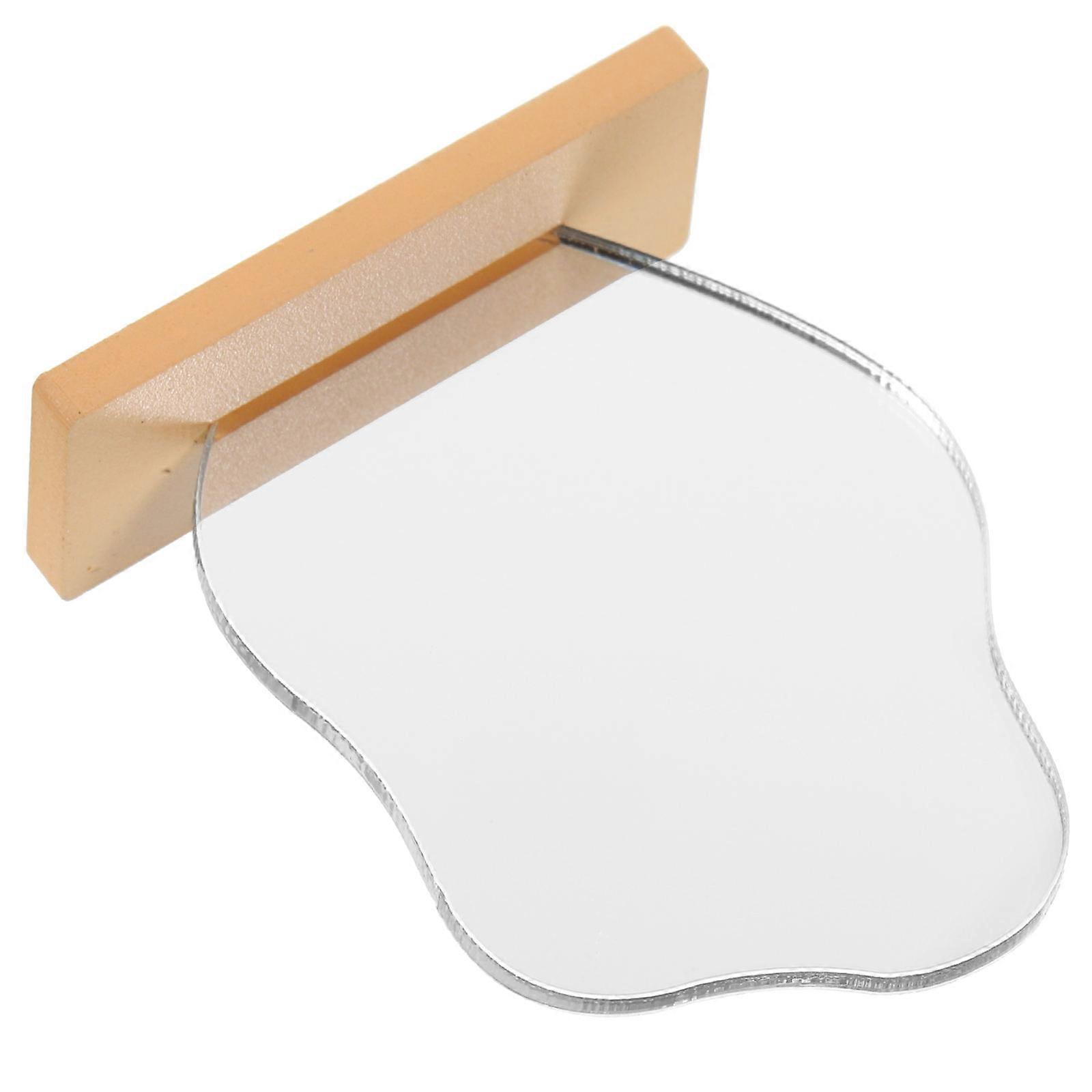 Dollhouse Mini Mirrors Miniature Mirror for Decoration 2Pcs Transparent Item