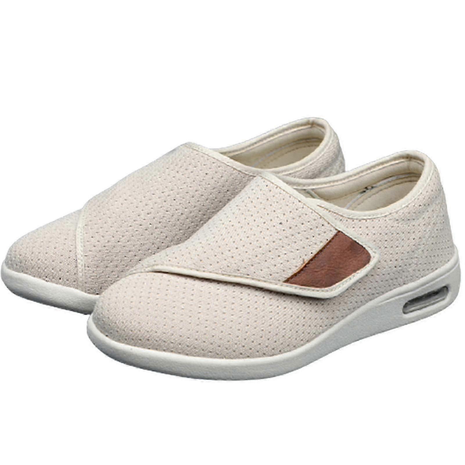 Wide Adjusting Soft Comfortable Shoes Orthopedic Walking Shoes For The Old Breathable Hook-and-loop