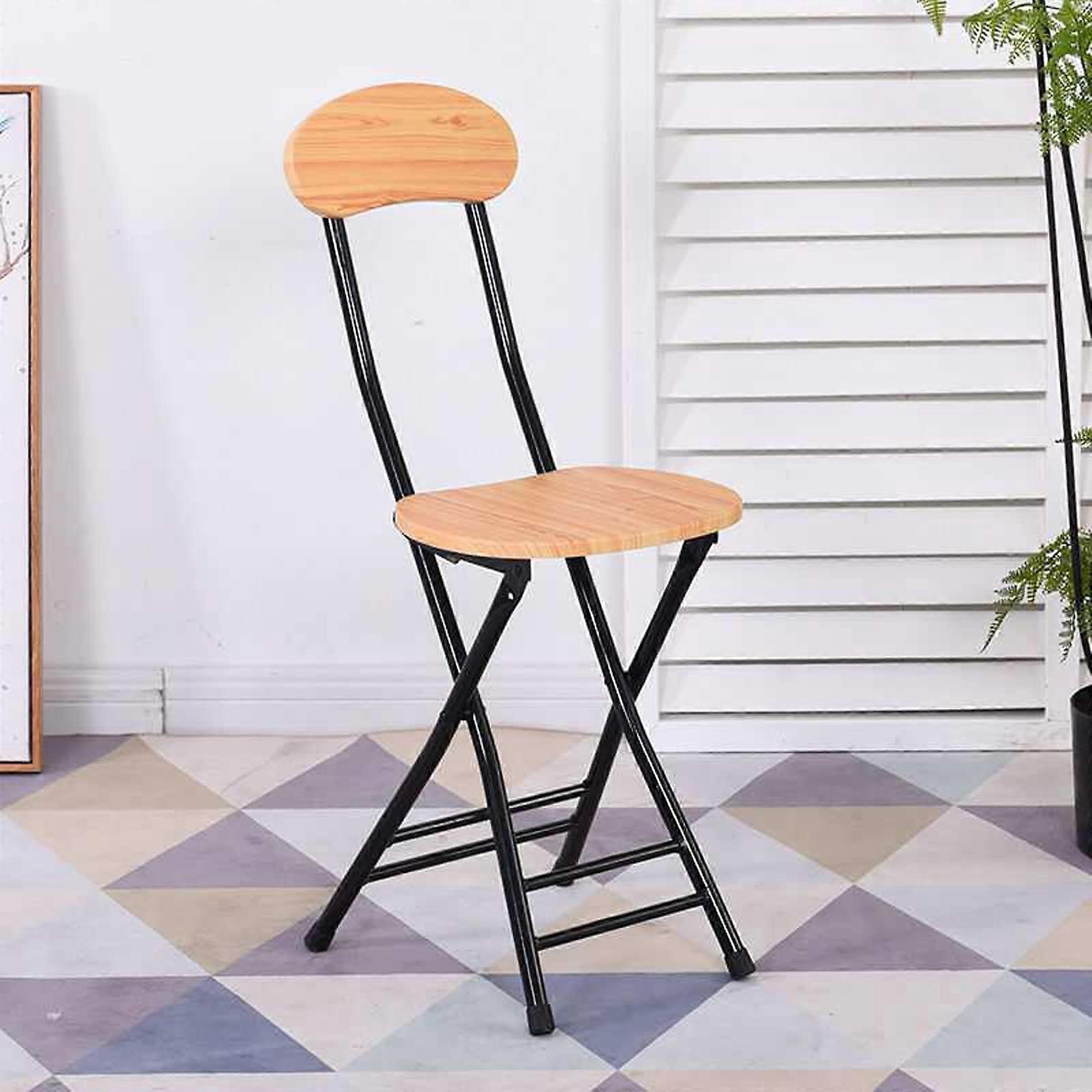 Foldable Bar Stool With Backrest, Adjustable Height Kitchen Bar Chair, Indoor Outdoor Use, No Assembly Required