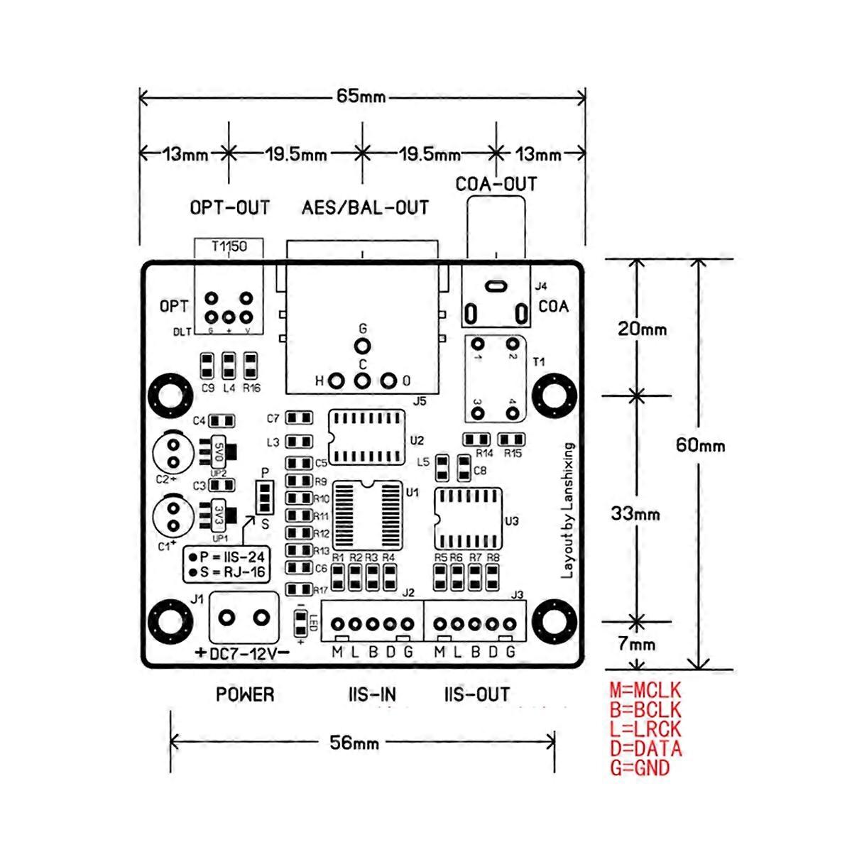 -770 Nvarcher IIS to Coaxial Output Board Italy USB Interface Optical I2S S/PDIF