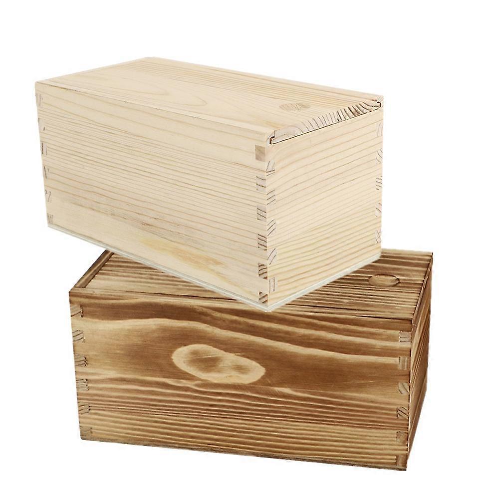 Sliding Storage Case for Storage Use 2Pcs Wooden Gift Boxes