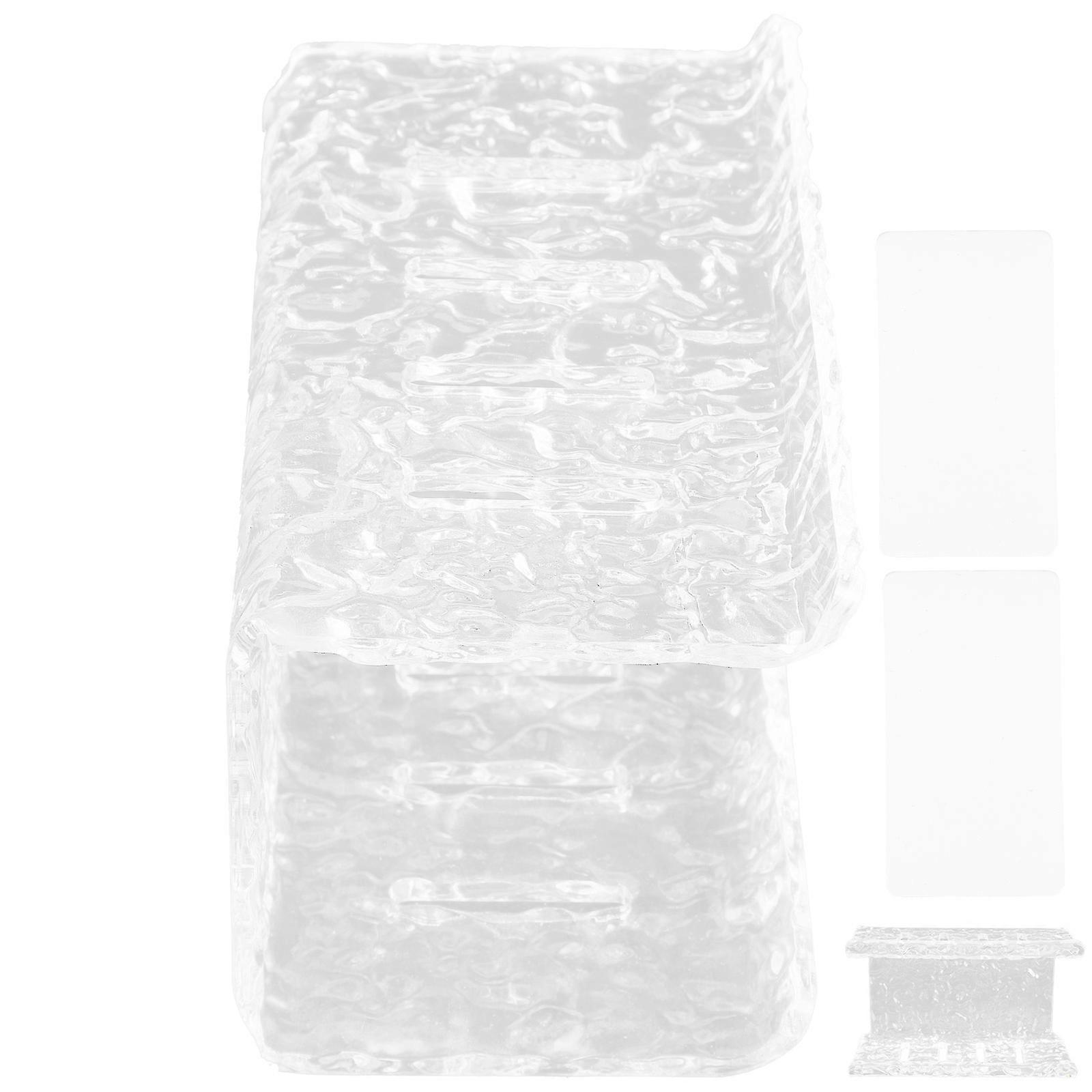 Double-layer Soap Dish Wall-mounted Acrylic Rack For Shower Space-saving Transparent Easy To Clean 2Pcs