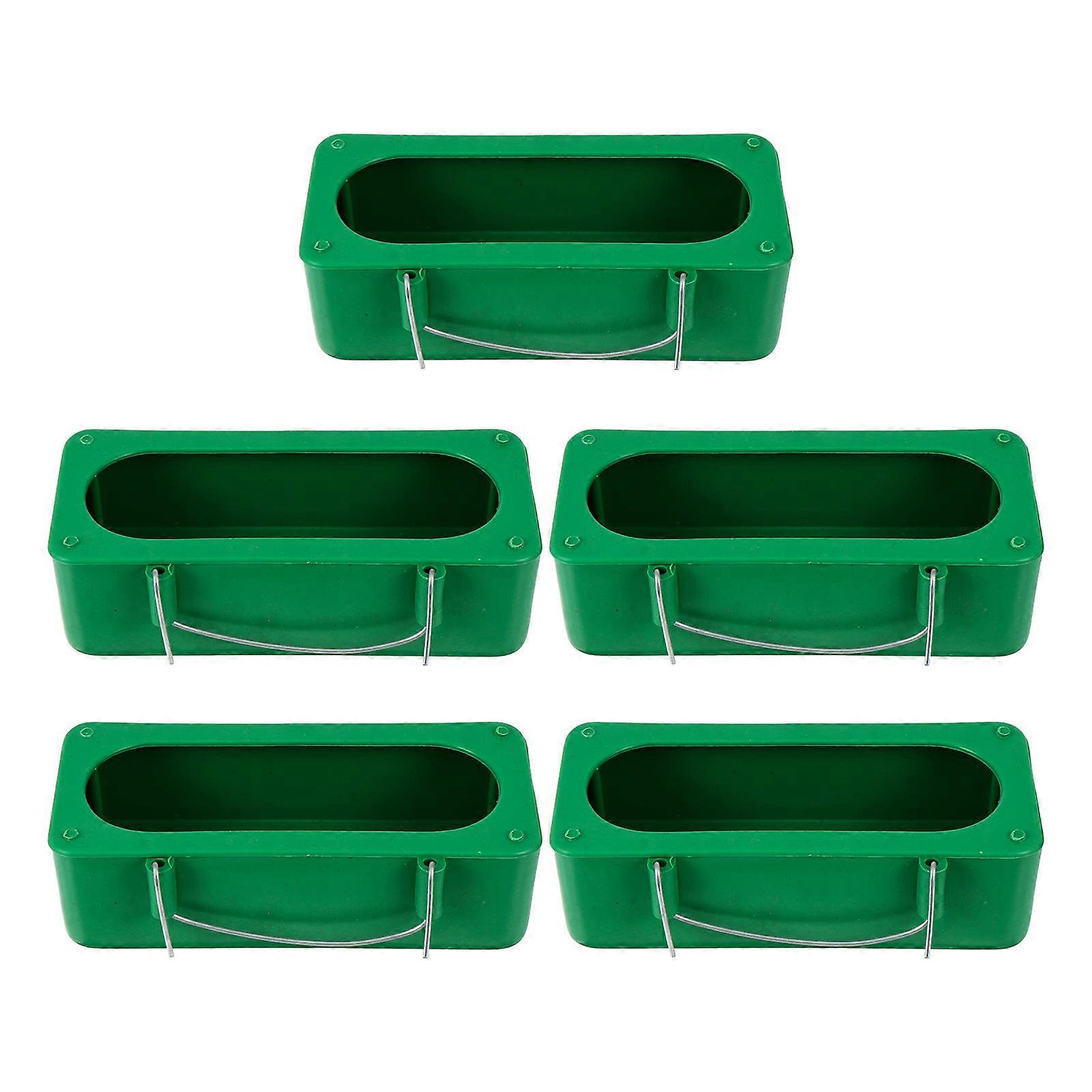 Bird Feeders Plastic Bird Feeder for Feeding 15Pcs Green Containers