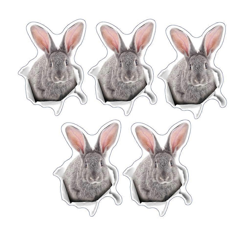 Bathroom Toilet Decal Grey Rabbit Style for Decoration Use 20Pcs Set