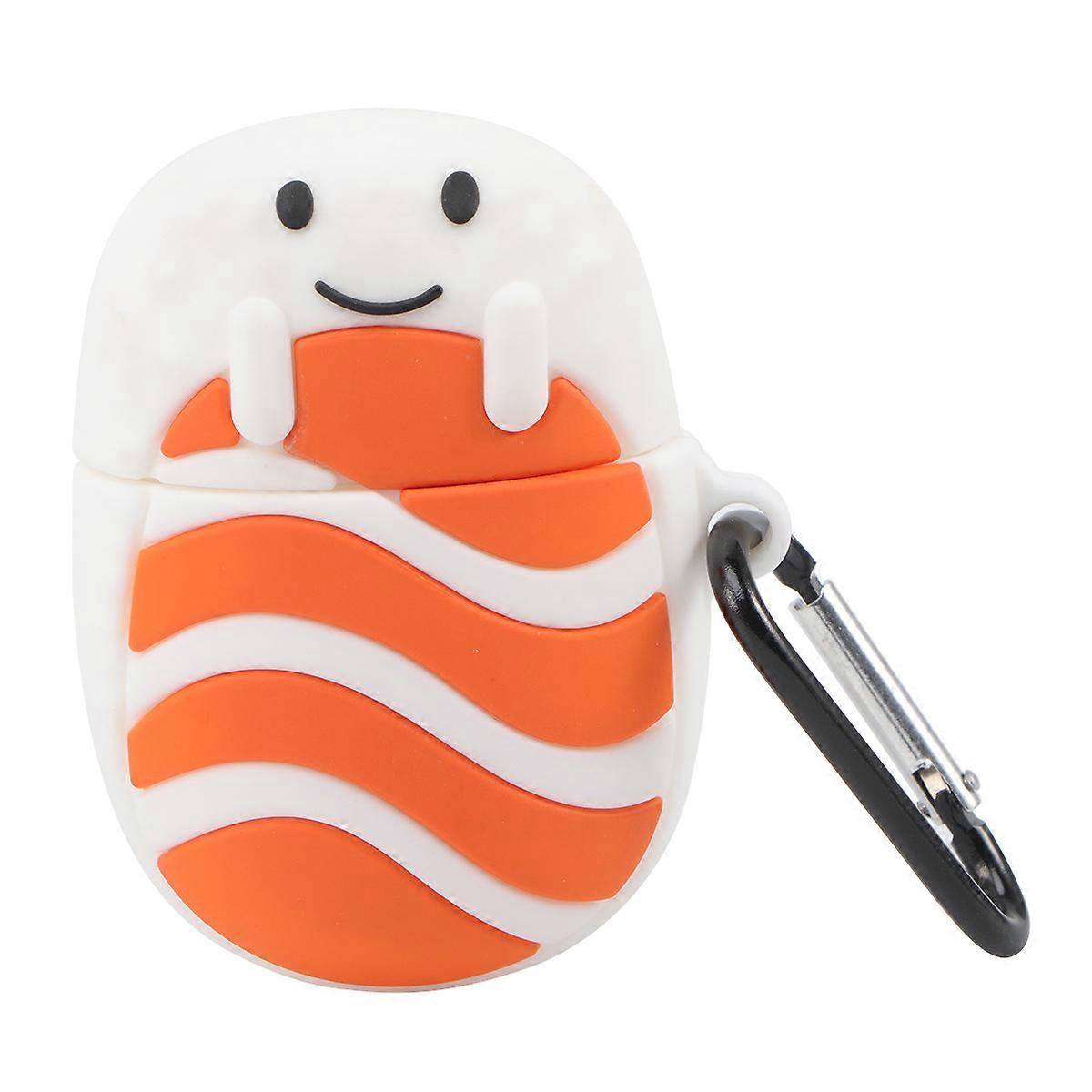 Salmon Sushi Shaped Earphone Shell for Protection with 2Pcs Silicone Cover