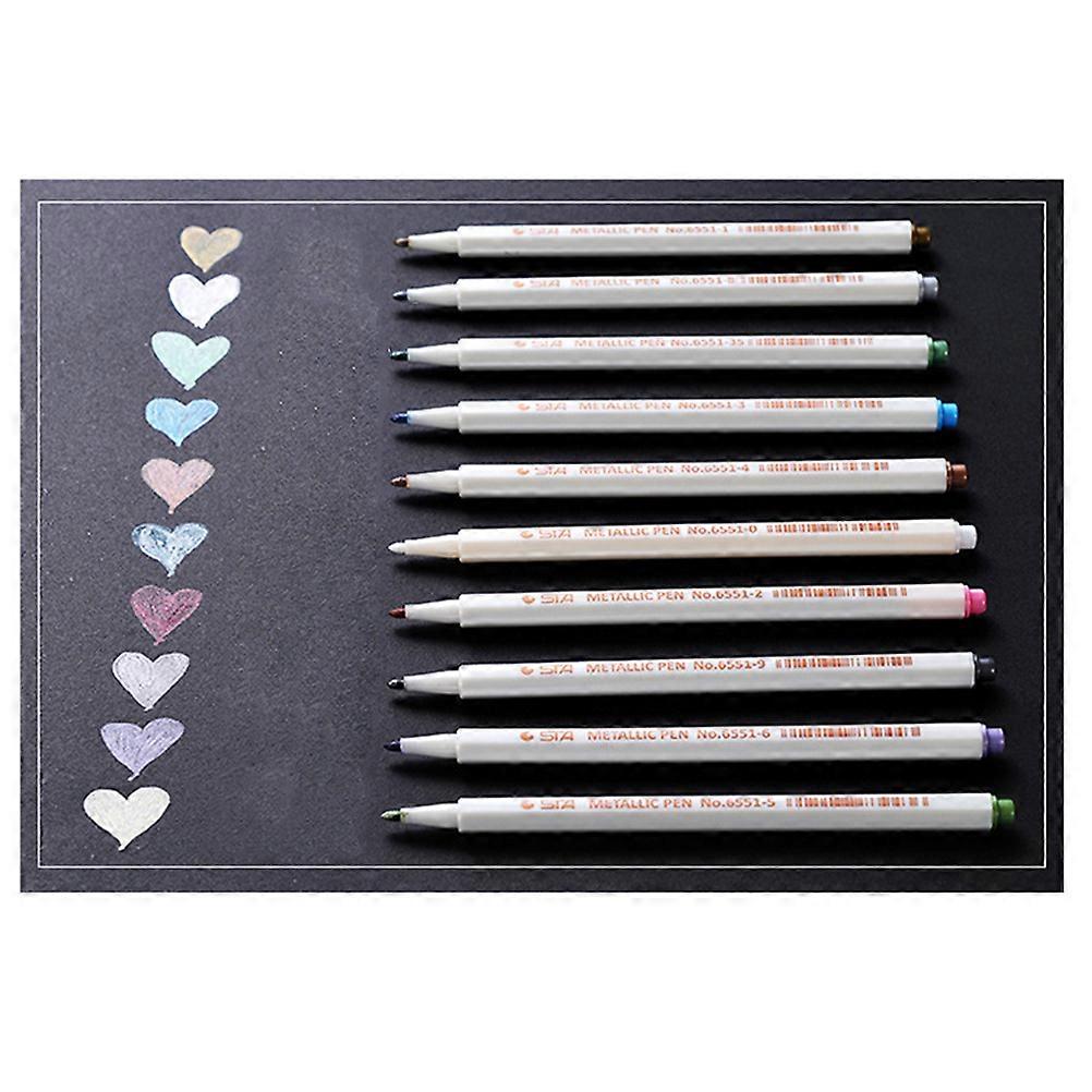 Golden Metallic Pen for Drawing Use Set of 3 Pens
