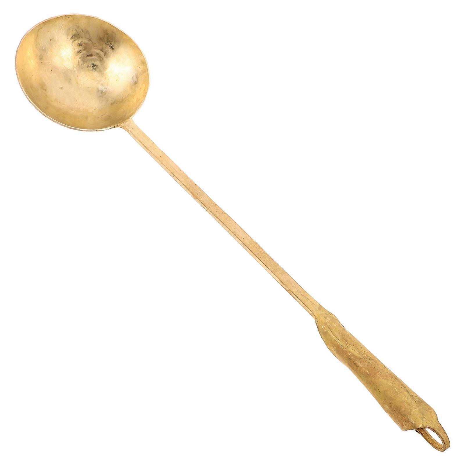 Copper Sugar Painting Spoon for Home Use 5Pcs with Ergonomic Long Handle