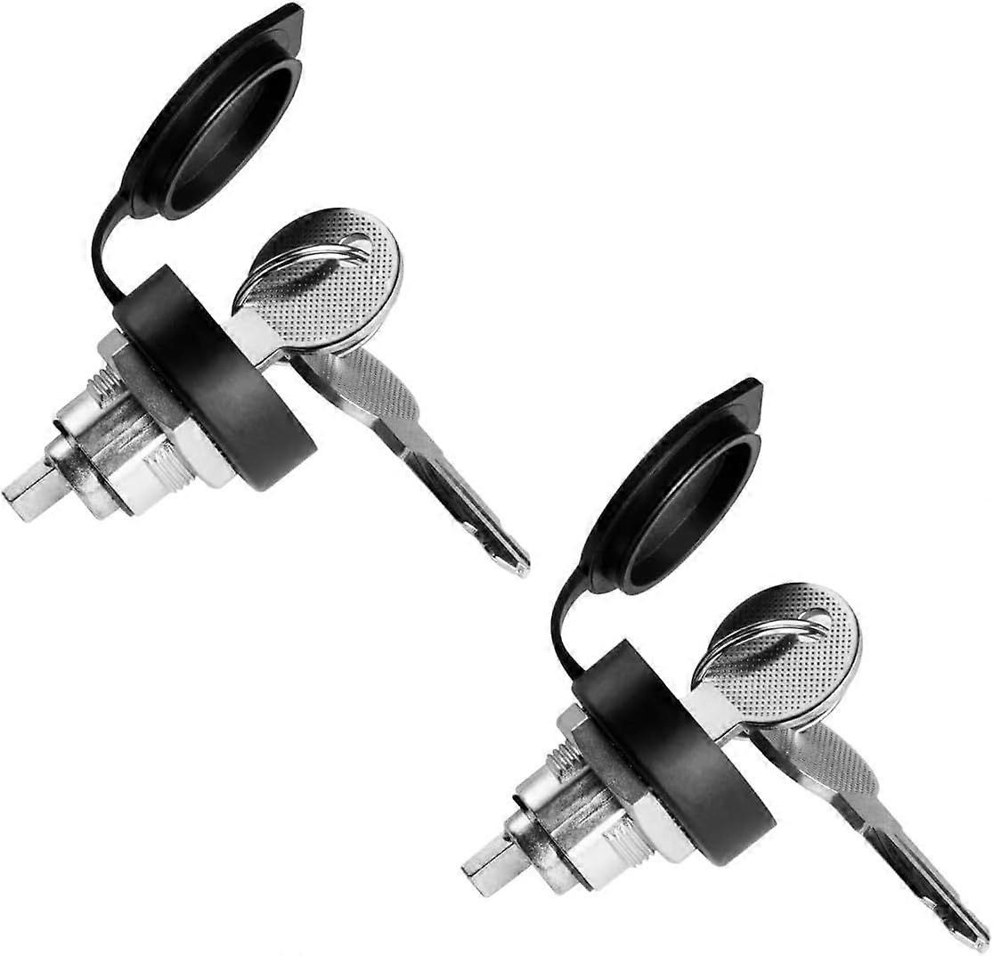 2 Pack Truck Tool Box Lock Replacement with Dust Cover, Tool