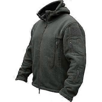 Men's Tactical Fleece Jacket Warm Military Hooded Combat