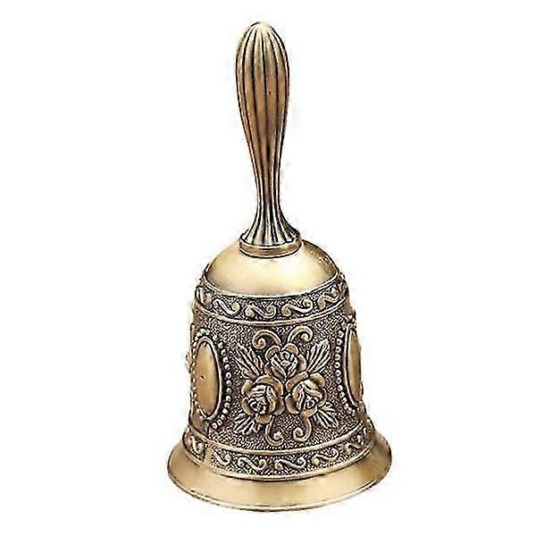 Engraved Metal Hand Bell, Loud Rustproof Dinner Bell for Home Use