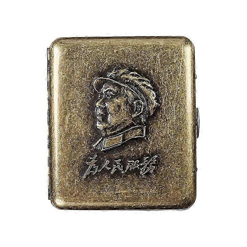 Men's Retro Embossed Bronze Cigarette Box 20 Pcs