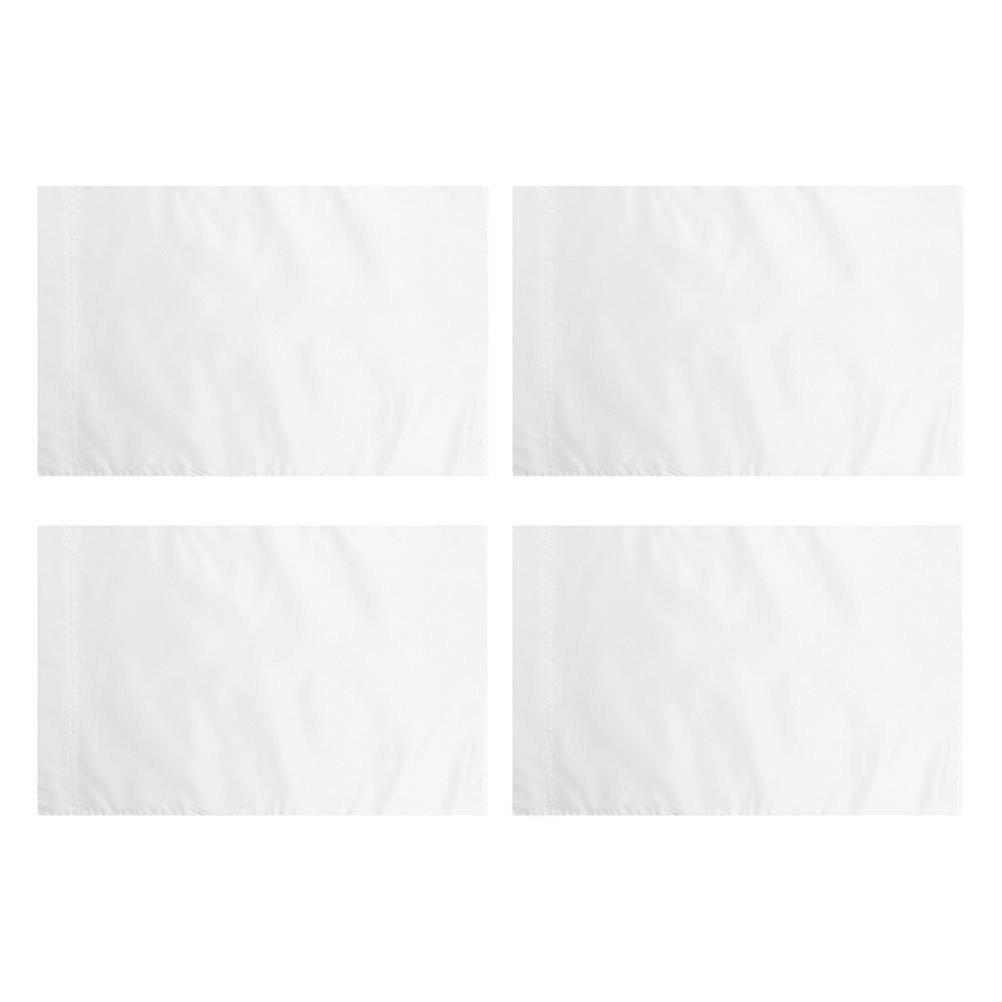 White Garden Flags Blank Polyester for Decoration 16Pcs DIY Yard Flags Outdoor